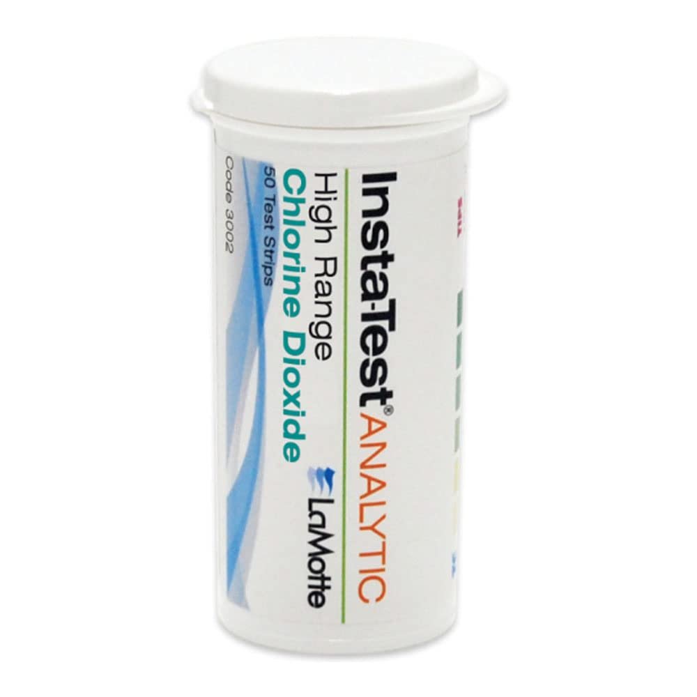 LaMotte Insta-Test 3002 Chlorine Dioxide Single Factor Test Strip, 0-500ppm Range (Vial of 50 Strips) - Image 2