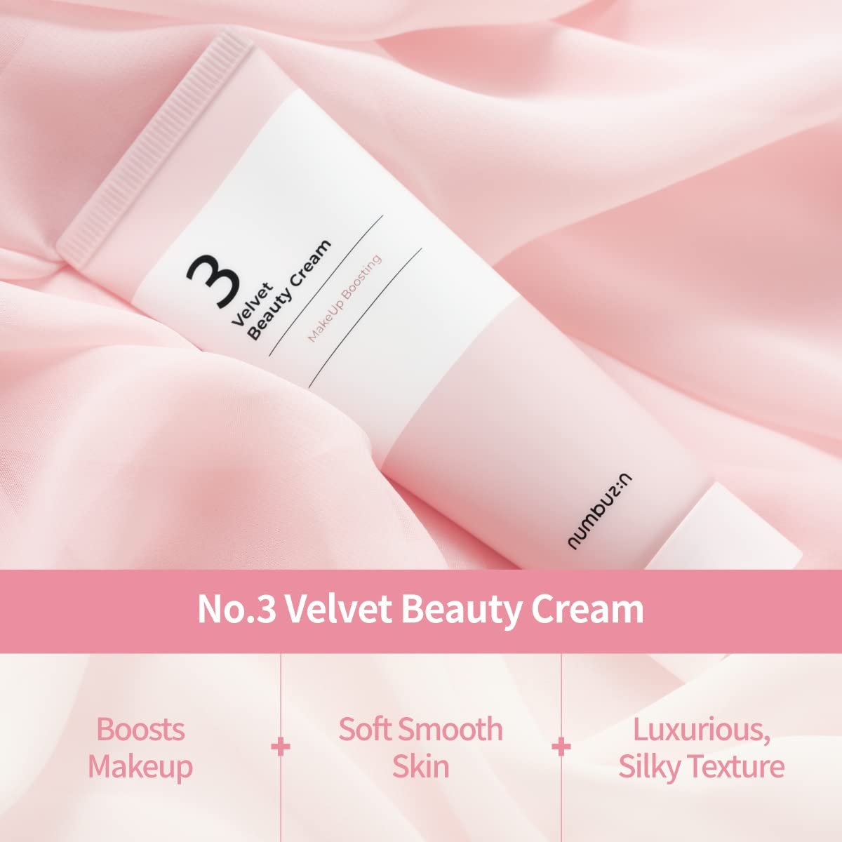 numbuzin No.3 Cream | Velvet Beauty Cream | Hydration, Textured Skin, Poreless, Smooth Skin, Makeup Prep, Primer, Niacinamide | 2.02 fl. oz. - Image 3