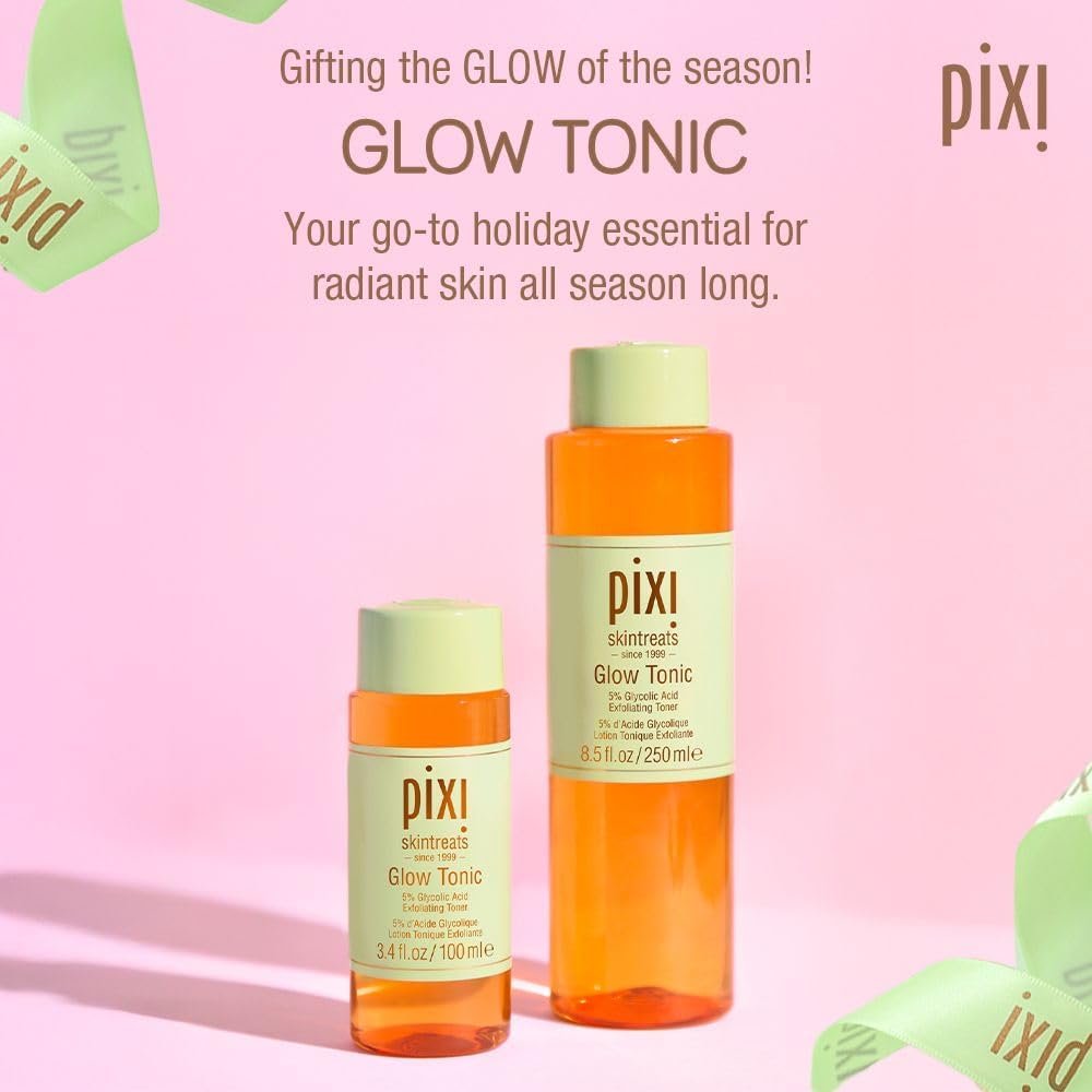 Pixi Glow Tonic Balancing Face Toner Glycolic Acid for Radiant Skin and Daily Brightening (8.5 fl oz / 250 ml) - Image 3