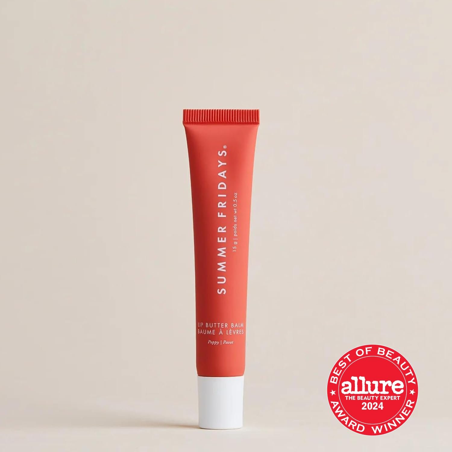 Summer Fridays Tinted Lip Butter Balm - Conditioning Vegan Lip Balm for Instant Moisture, Shine & Hydration - Sheer-Tinted, Soothing Skincare - Poppy (.5 Oz) - Image 3