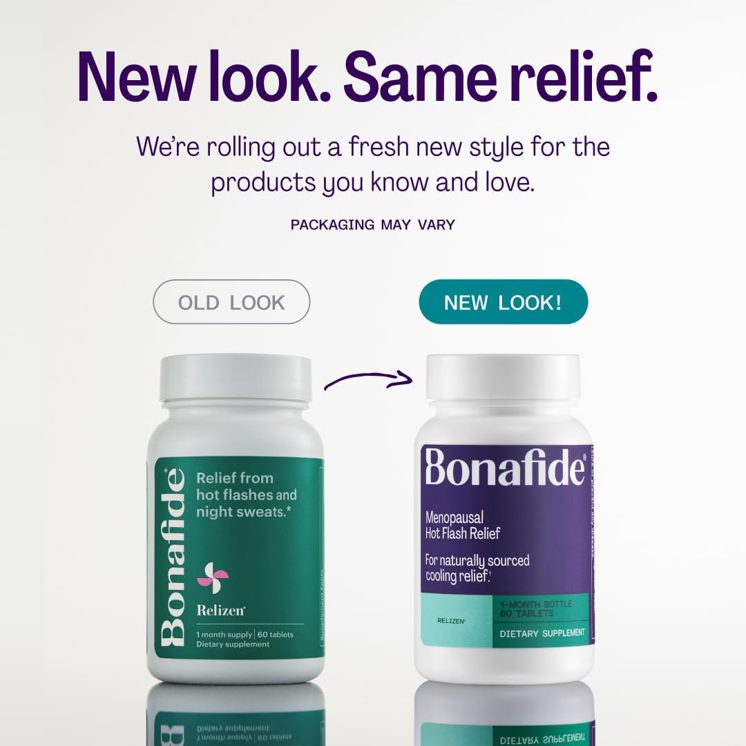 Relizen by Bonafide. Relief from Menopausal Hot Flashes & Night Sweats. — 1-Month Supply (60 Tablets) - Image 4