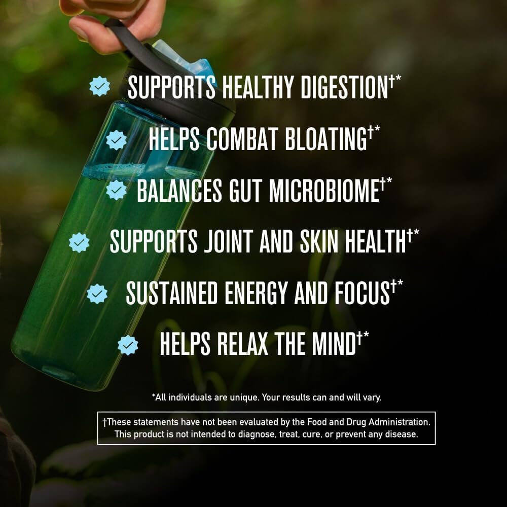 ROUNDHOUSE PROVISION Morning Kick, Zero Sugar Greens Superfood Powder Supplement with Ashwagandha, Collagen, Probiotics, Debloat Drink, 30 Servings (Strawberry Lemonade) by Chuck Norris - Image 5