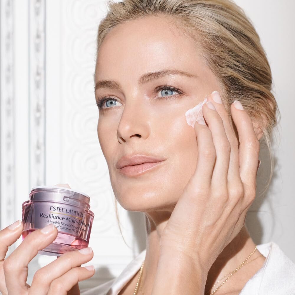 Estée Lauder Resilience Multi-Effect Tri-Peptide Face and Neck Cream Moisturizer SPF 15 | Plumping & Anti-Aging - Image 5
