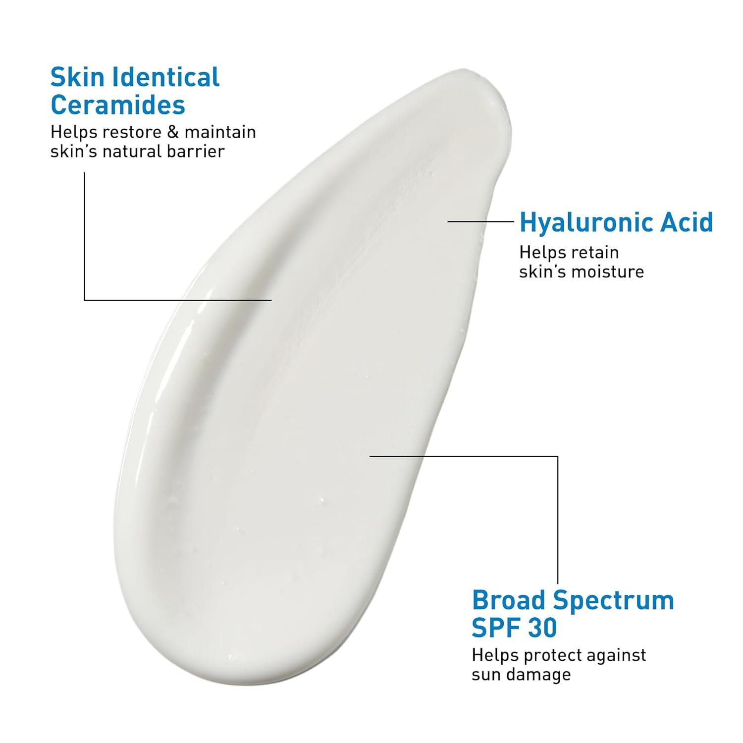 CeraVe Ultra-Light Moisturizing Lotion With SPF 30, Daily Face Moisturizer with SPF, Formulated with Hyaluronic Acid & Ceramides, Broad Spectrum SPF, Oil Free, Matte Finish, 1.7 Ounce - Image 3