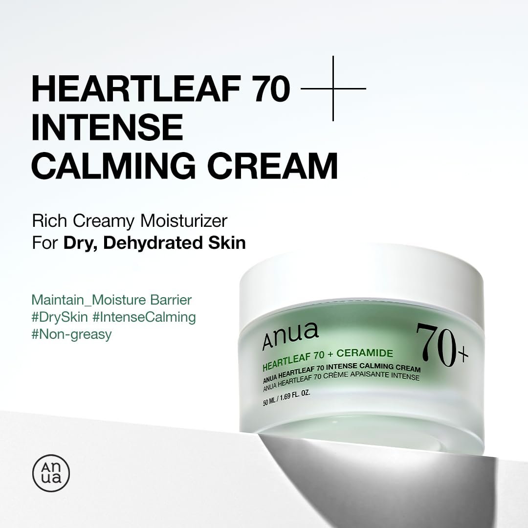 ANUA Heartleaf 70 Intense Calming Cream with Ceramide, Panthenol, Heartleaf extract, Korean Skin care - (50ml /1.69Fl. Oz) - Image 3