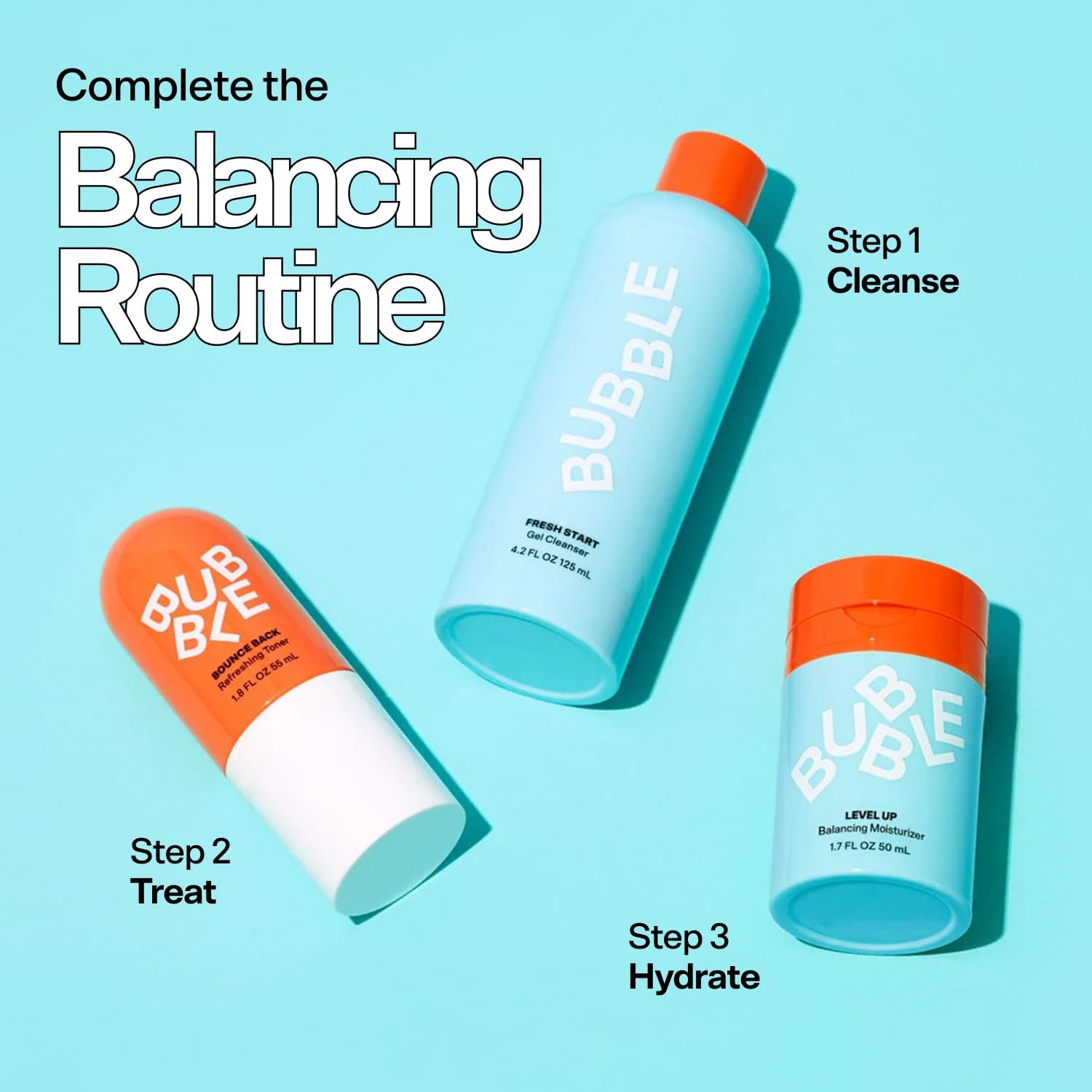 Bubble Skincare Level Up Gel Face Moisturizer for Oily Skin - Balancing + Hydrating Face Lotion with Niacinamide + Zinc to Improve Texture + Reduce Shine - Daily Lightweight Facial Moisturizer (50ml) - Image 4