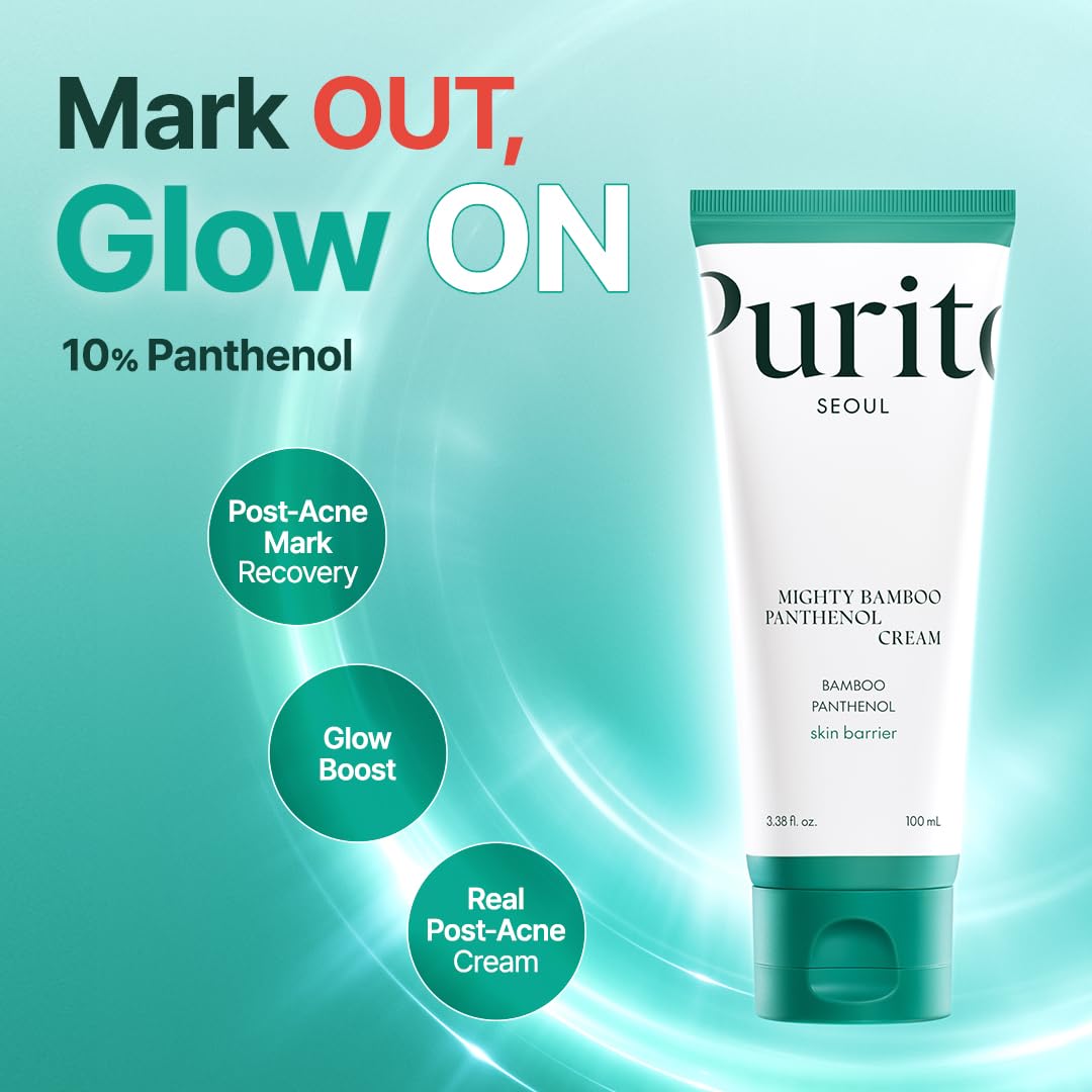PURITO Panthenol 10% Post-Acne Cream | Moisturizer for Blemish Marks, Barrier Repair | Silicone-Free, Non-Comedogenic, Fragrance-Free, Vegan & Cruelty-free | Korean Skincare, 100mL 3.38 fl.oz - Image 2