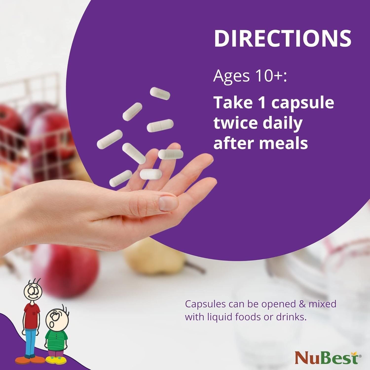 NuBest Tall 10+ Premium Bone Strength Formula, Enhanced Immunity and Overall Health for Age 10+ with Calcium, Vitamin D3, Vitamin K2, and Multivitamins | 60 Capsules | 1 Month Supply - Image 4