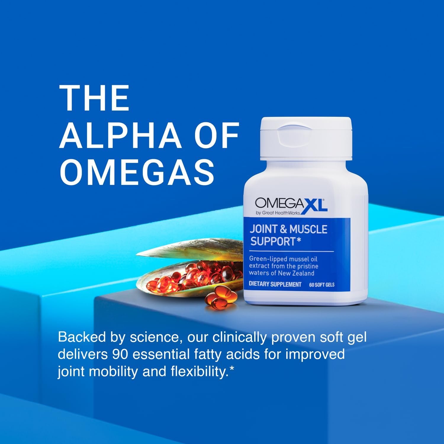 OmegaXL Joint Support Supplement, for Relief - Natural Muscle Support, Green Lipped Mussel Oil, Soft Gel Pills, Drug-Free, 60 Count - Image 3