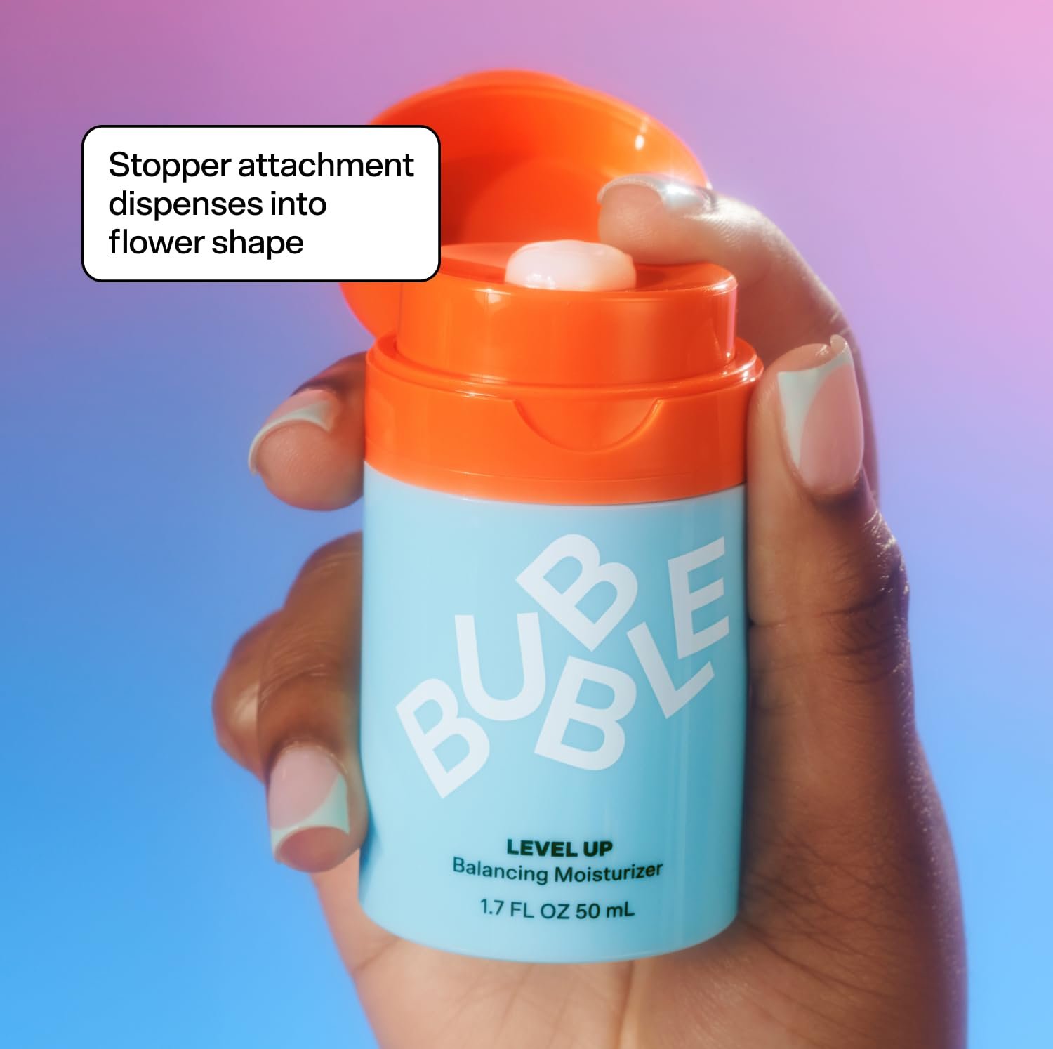 Bubble Skincare Level Up Gel Face Moisturizer for Oily Skin - Balancing + Hydrating Face Lotion with Niacinamide + Zinc to Improve Texture + Reduce Shine - Daily Lightweight Facial Moisturizer (50ml) - Image 2