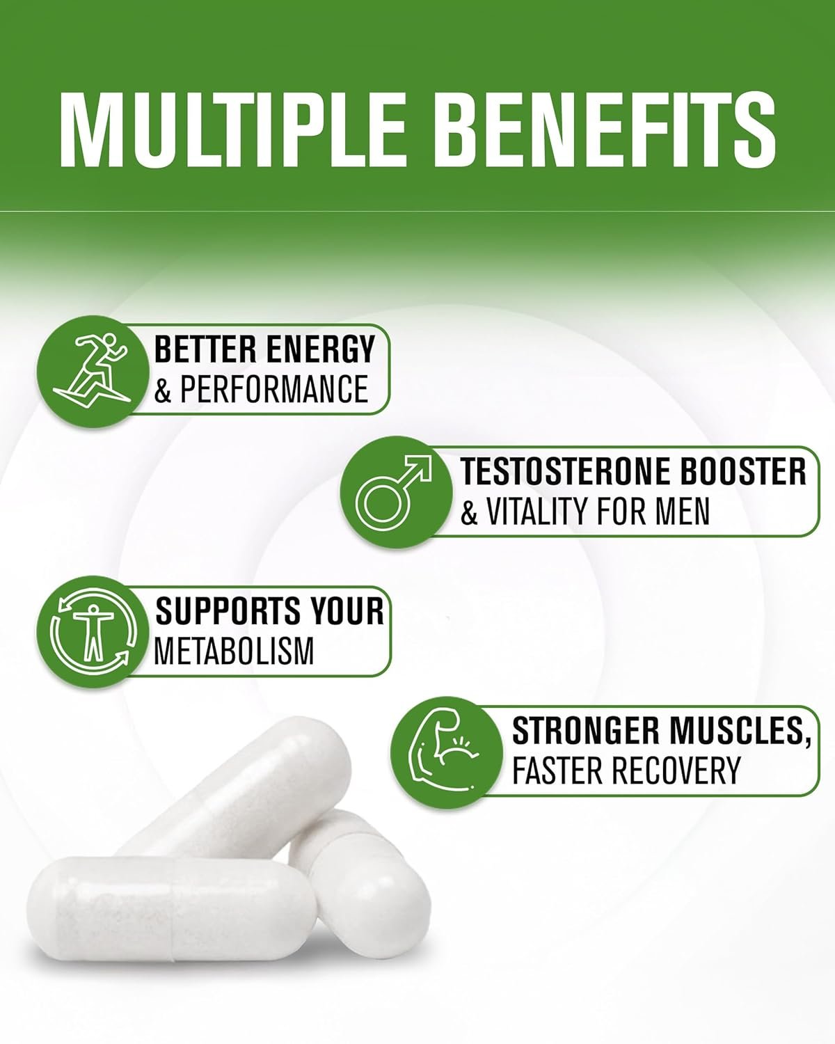 NaturalSlim Natural Testosterone Booster for Men - Male Enhancing Supplement with Ginkgo Biloba, L Arginine, Zinc, Vitamin B3, & Testofen for Energy, Muscle Builder & Metabolism - 180 Capsules - Image 4