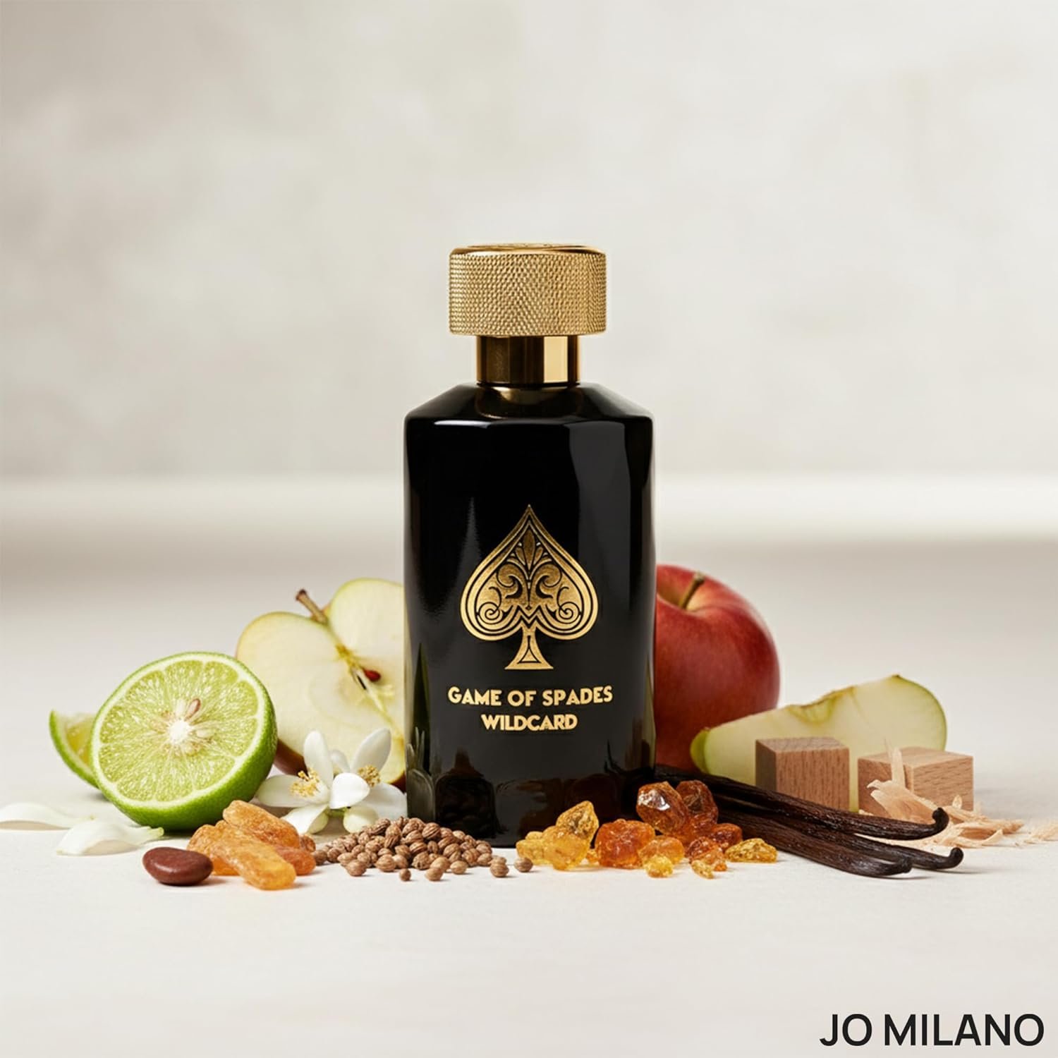 Jo Milano Game of Spades Wildcard Parfum Spray | 3.4 oz (100ml) | Vanilla, Apple, Tonka, Oud Wood, Bergamot Scent | Long Lasting Fragrance for Men - Image 4