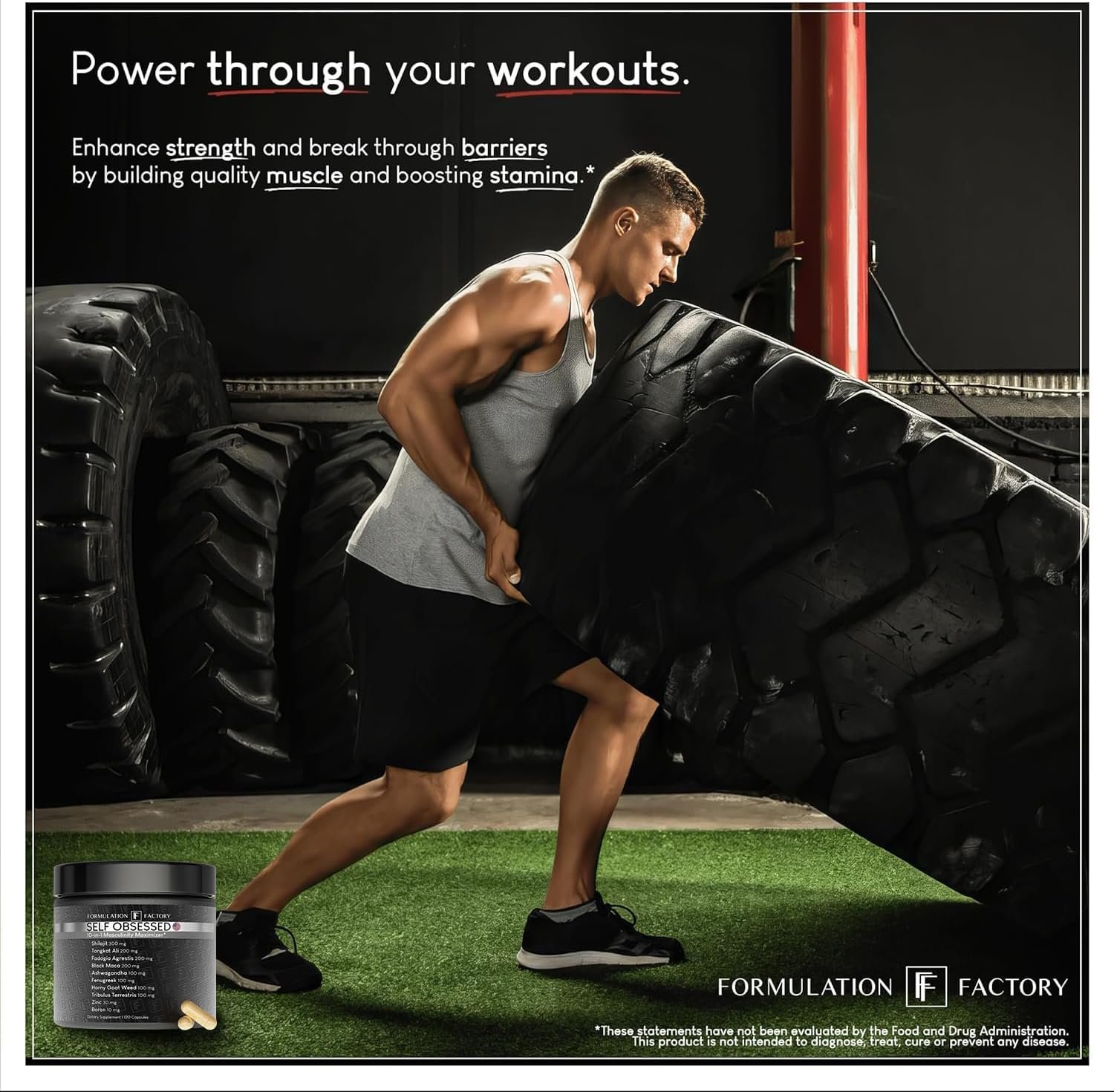 Formulation Factory Self Obsessed 10 in 1 Masculinity Maximizer Supplement, Shilajit for Men, Tongkat Ali, Ashwaganda, Fenugreek Muscle Growth, Energy, Drive, Strength, Recovery 2 Month (Pack of 1) - Image 4