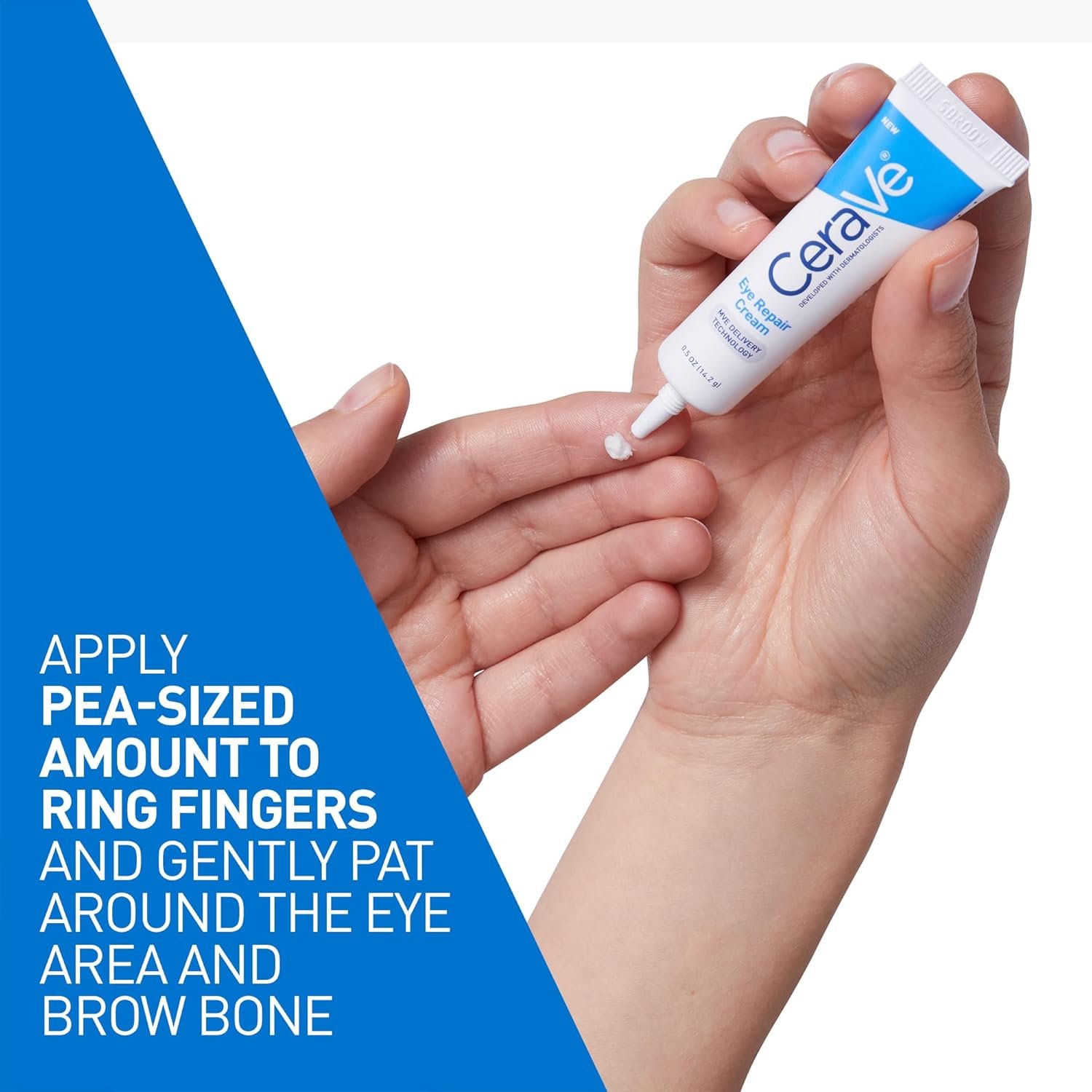 CeraVe Eye Repair Cream, Under Eye Cream For Puffiness And Bags Under Eyes, Hyaluronic Acid + Niacinamide + Marine Botanical Complex, Oil Free & Opthalmologist Tested - Image 4