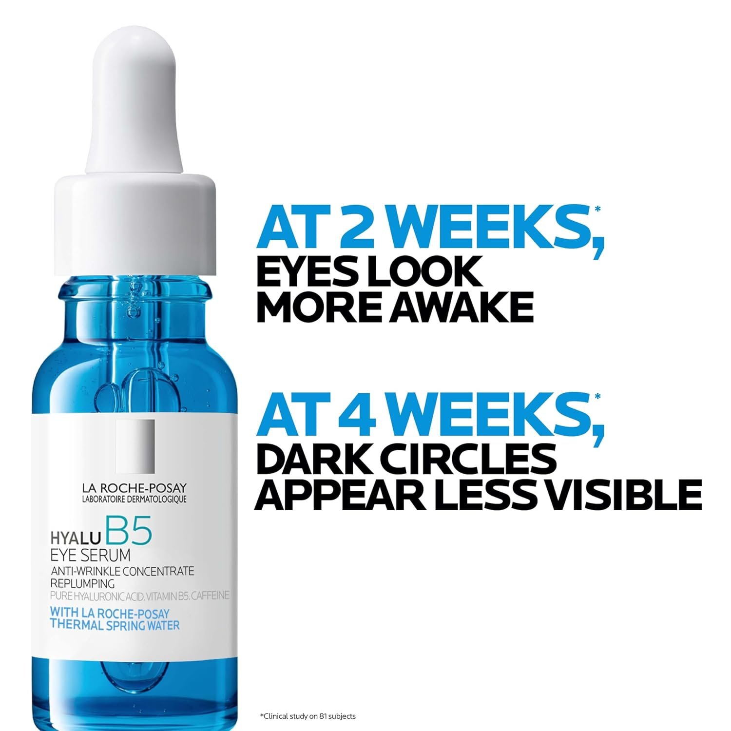 La Roche-Posay Hyalu B5 Eye Serum with Hyaluronic Acid & Caffeine for Dark Circles, Hydrating Serum for Dark Circles and Wrinkles with Roller Ball Applicator, Replumps Under Eye, Fragrance Free - Image 2