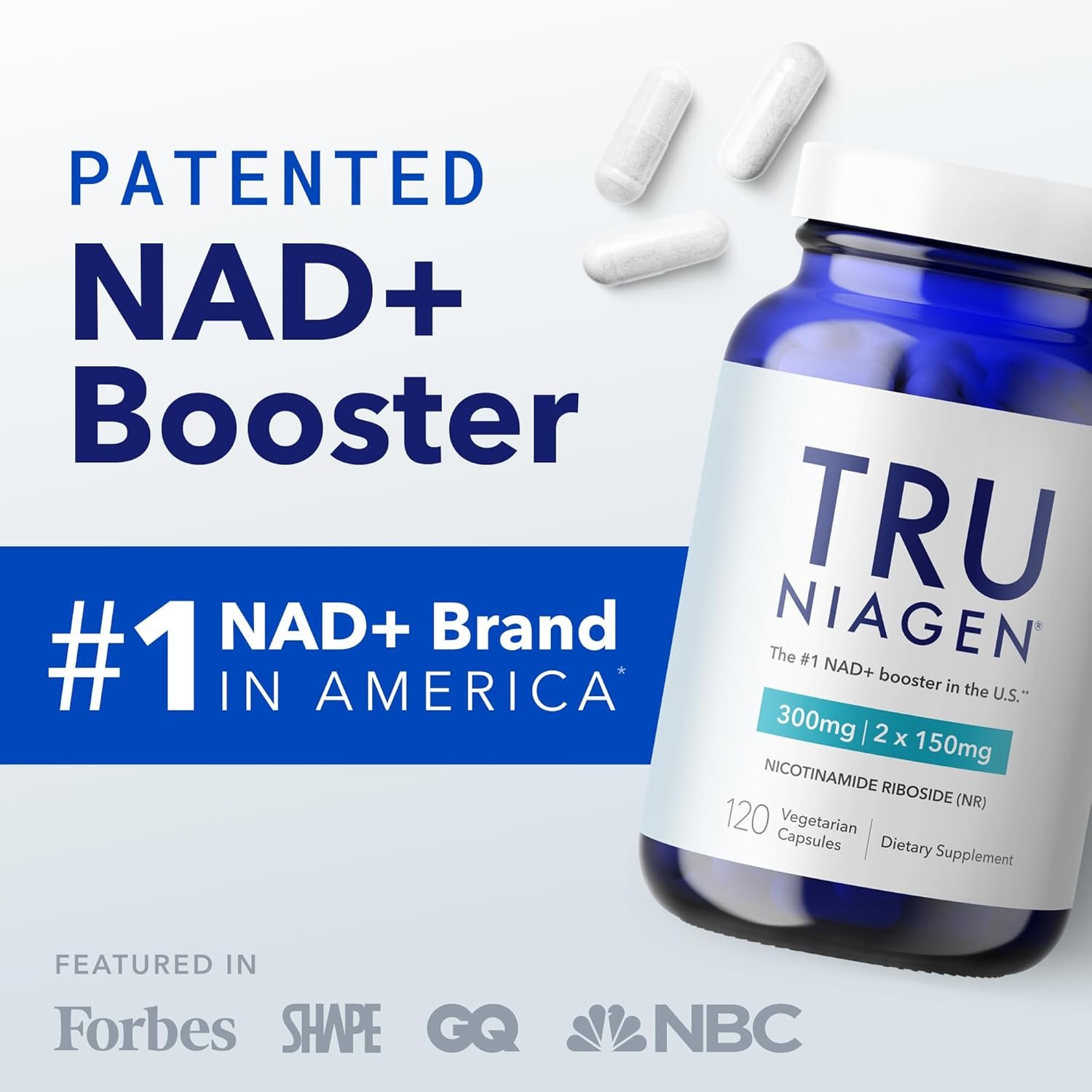 TRU NIAGEN - Patented Nicotinamide Riboside NAD+ Supplement. NR Supports Cellular Energy Metabolism & Repair, Vitality, Healthy Aging of Heart, Brain & Muscle - 60 Servings / 120 Capsules - Image 2