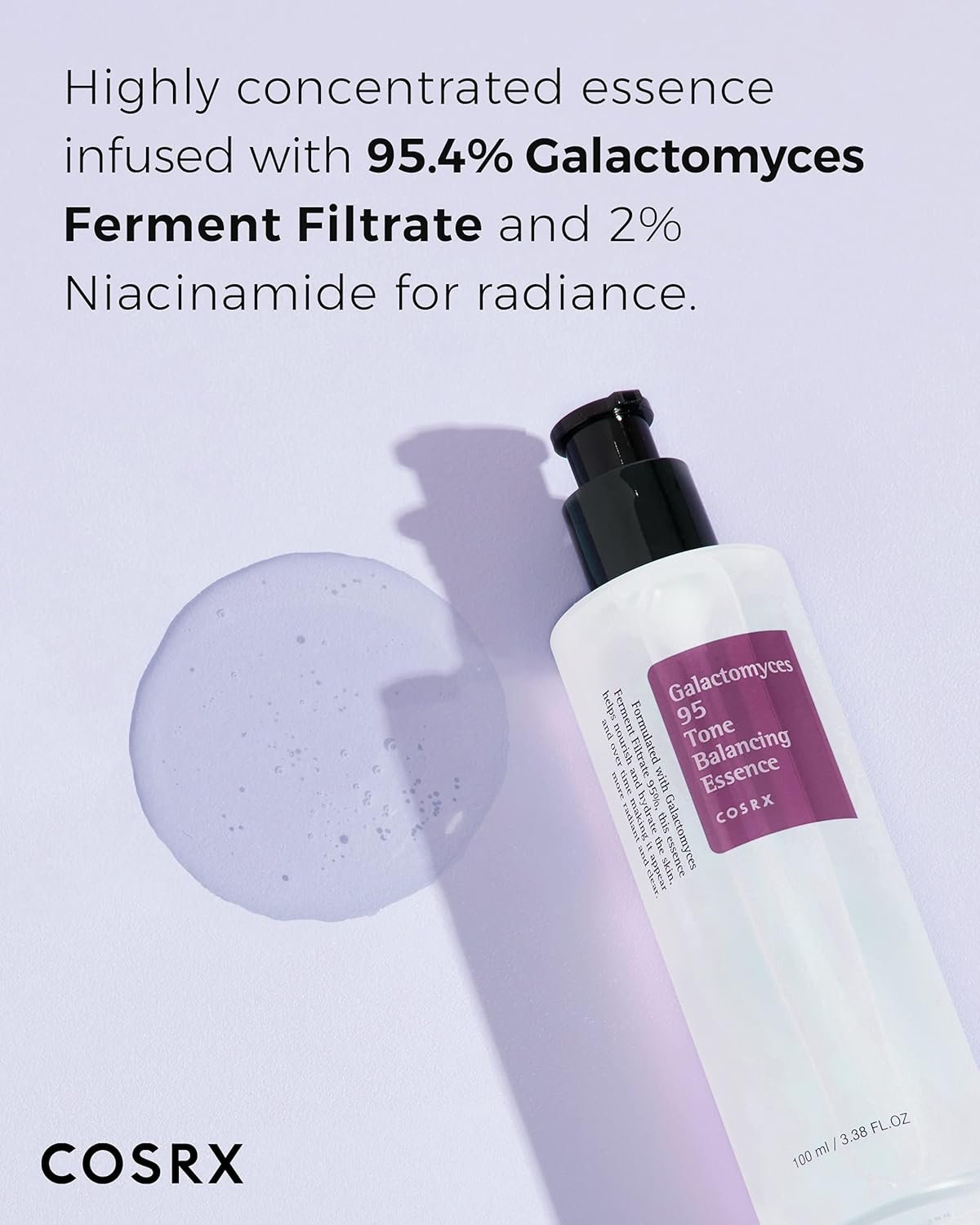 COSRX Galactomyces 95 Tone Balancing Toner, 100ml / 3.38 fl.oz, Moisturizing, Skin Soothing, Contains 95% Galactomyces Ferment Filtrate, For All Skin Types, Korean Skin Care - Image 2