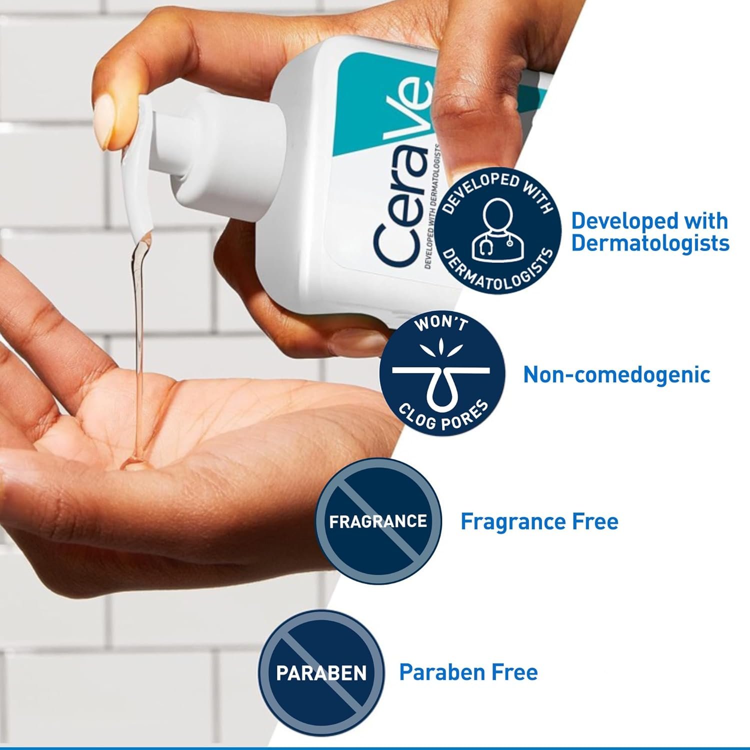CeraVe Acne Control Cleanser, 2% Salicylic Acid Treatment Formulated With Niacinamide + Ceramides + Oil Absorbing Clay, Gentle Face Wash Helps Clear & Prevent Acne, Fragrance Free, 16 Ounce - Image 5