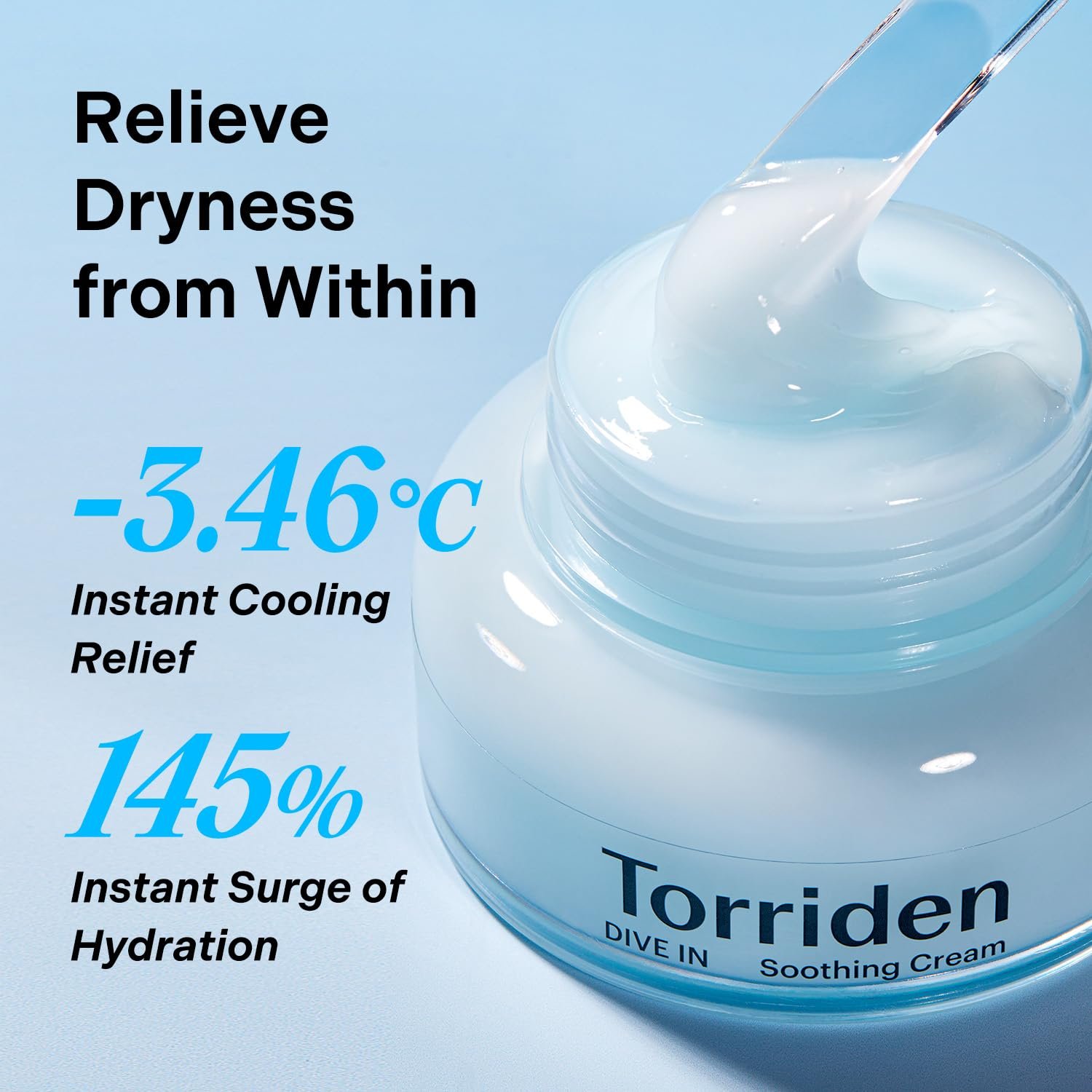 Torriden DIVE IN Hyaluronic Acid Soothing Cream 100ml (3.38 fl. oz) | Revitalizing Facial Moisturizer for Sensitive and Dry Skin | Hyaluronic Acid, Panthenol, Allantoin - Image 2