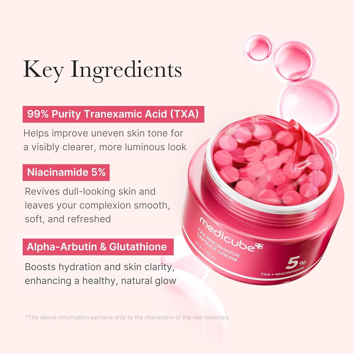 medicube TXA+Niacinamide Capsule Cream | Dual Radiance Moisturizer, Ideal for Use After Spot Care | For Uneven Skin Tone, Texture & Hydration | 99% Pure Tranexamic Acid | Korean Skincare | 1.94oz - Image 3