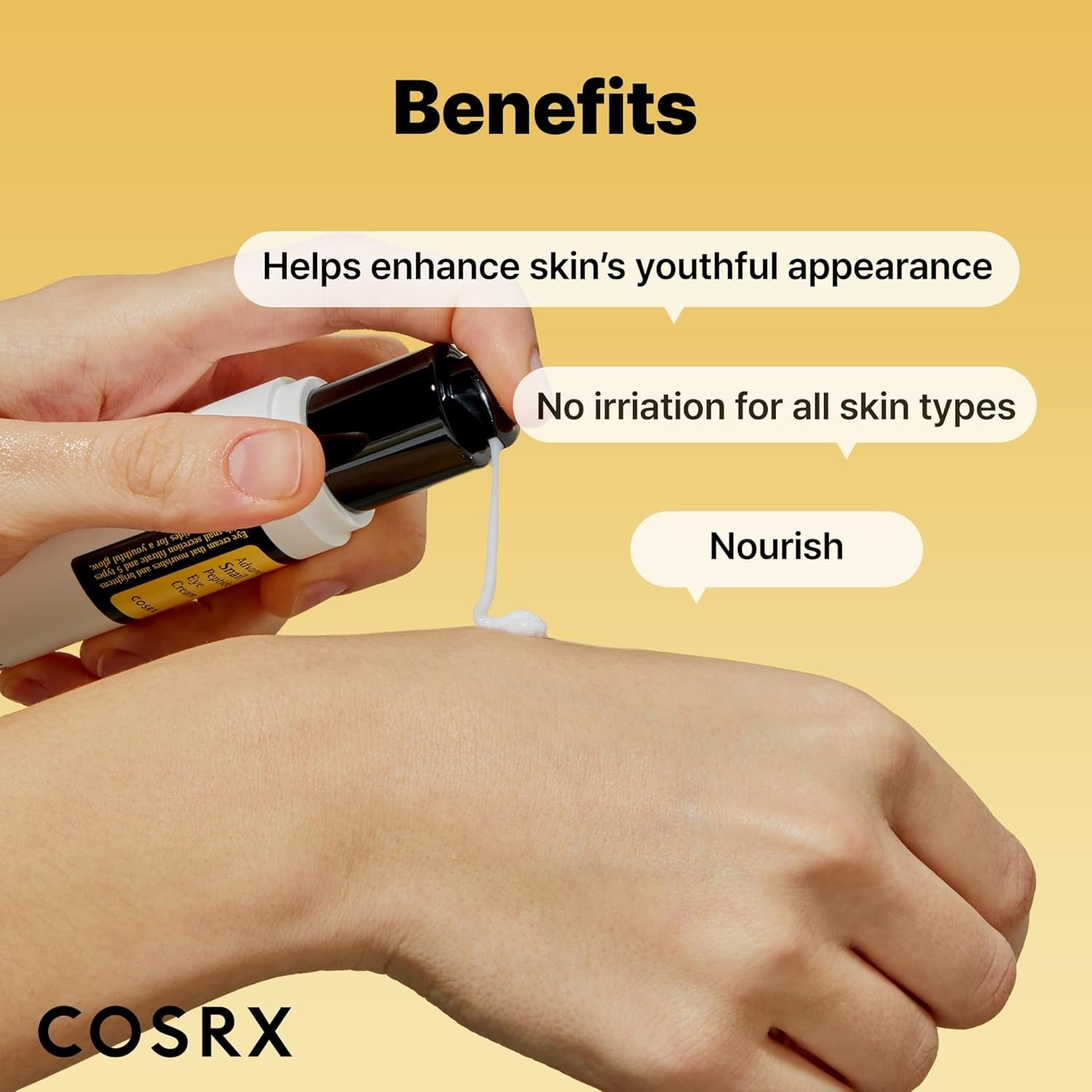 COSRX Snail Mucin Peptide Under Eye Cream, 0.84 fl oz, 73.7% Snail Mucin and Niacinamide, Eye Care, Eye Cream Anti Aging, Dark Circles, Korean Skin Care, Stocking Stuffers for Women - Image 4