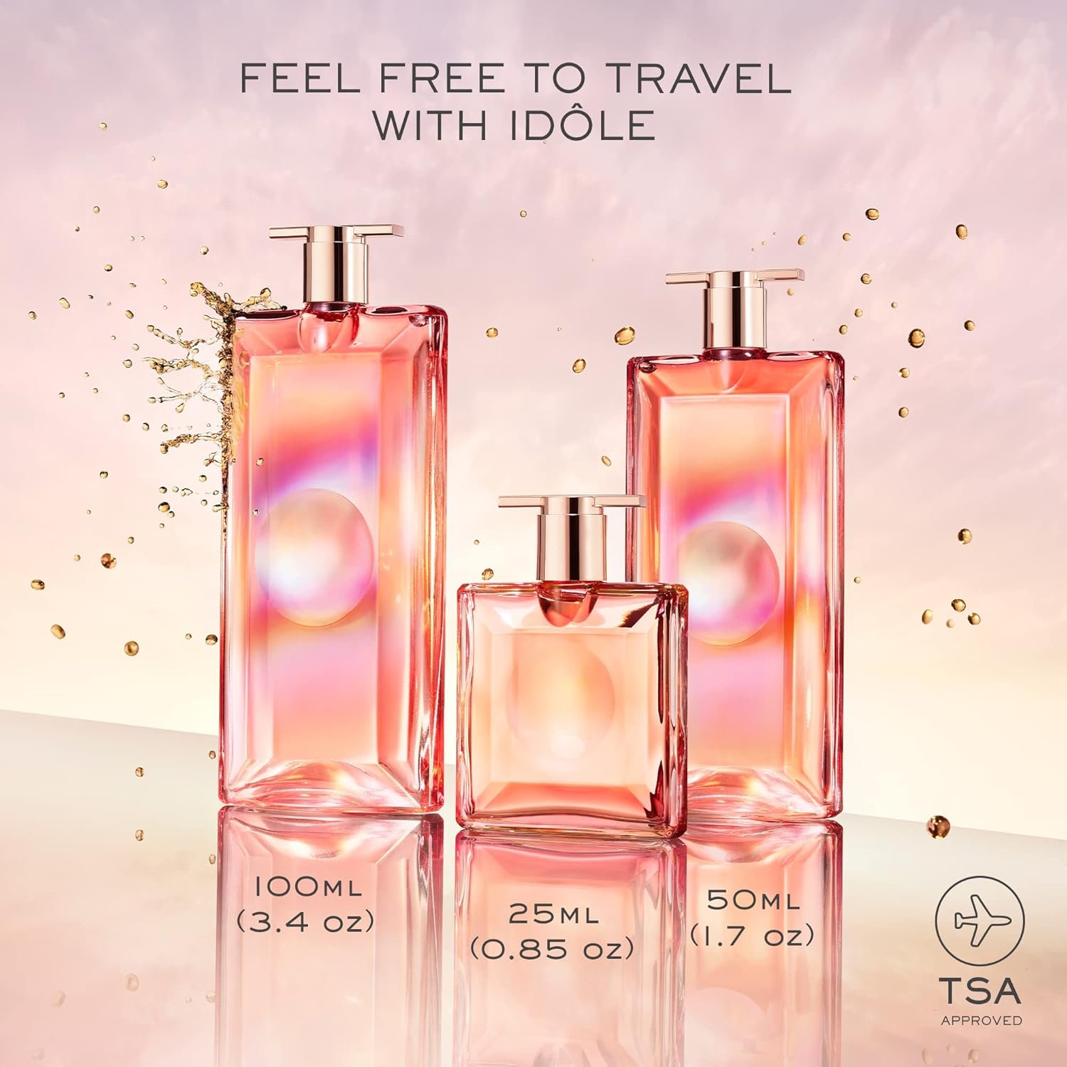Lancôme Idôle Nectar Eau de Parfum - Long Lasting Fragrance with Notes of Bright Florals & Warm Vanilla - Sweet & Floral Women's Perfume - 1.7 Fl Oziption Idole Previous page rose scented perfume - Image 3