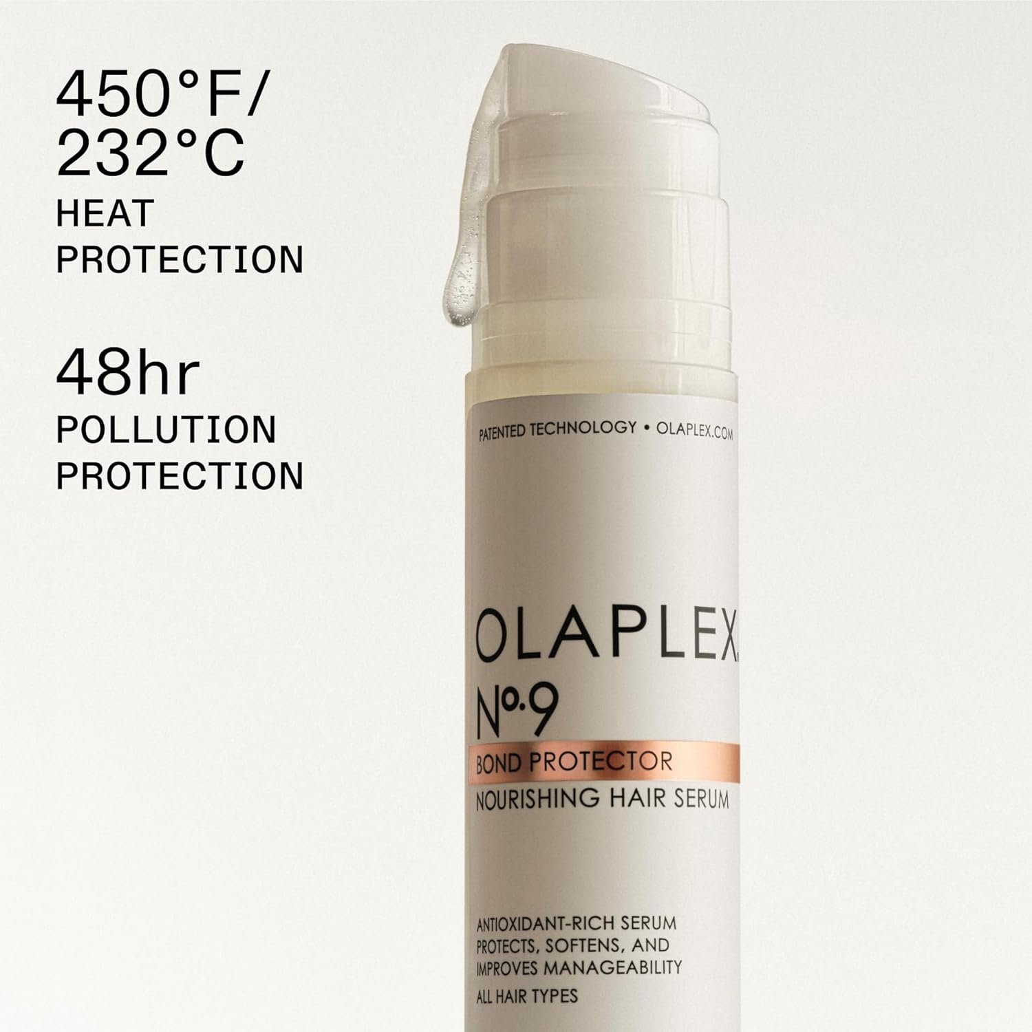 Olaplex Nº. 9 Bond Protector: Nourishing Hair Serum & Heat Protectant | Softens, Nourishes & Reduces Tangle & Static | For Coily, Curly, Straight, and Wavy, 90 mL / 3.0 Fl. Oz. - Image 2