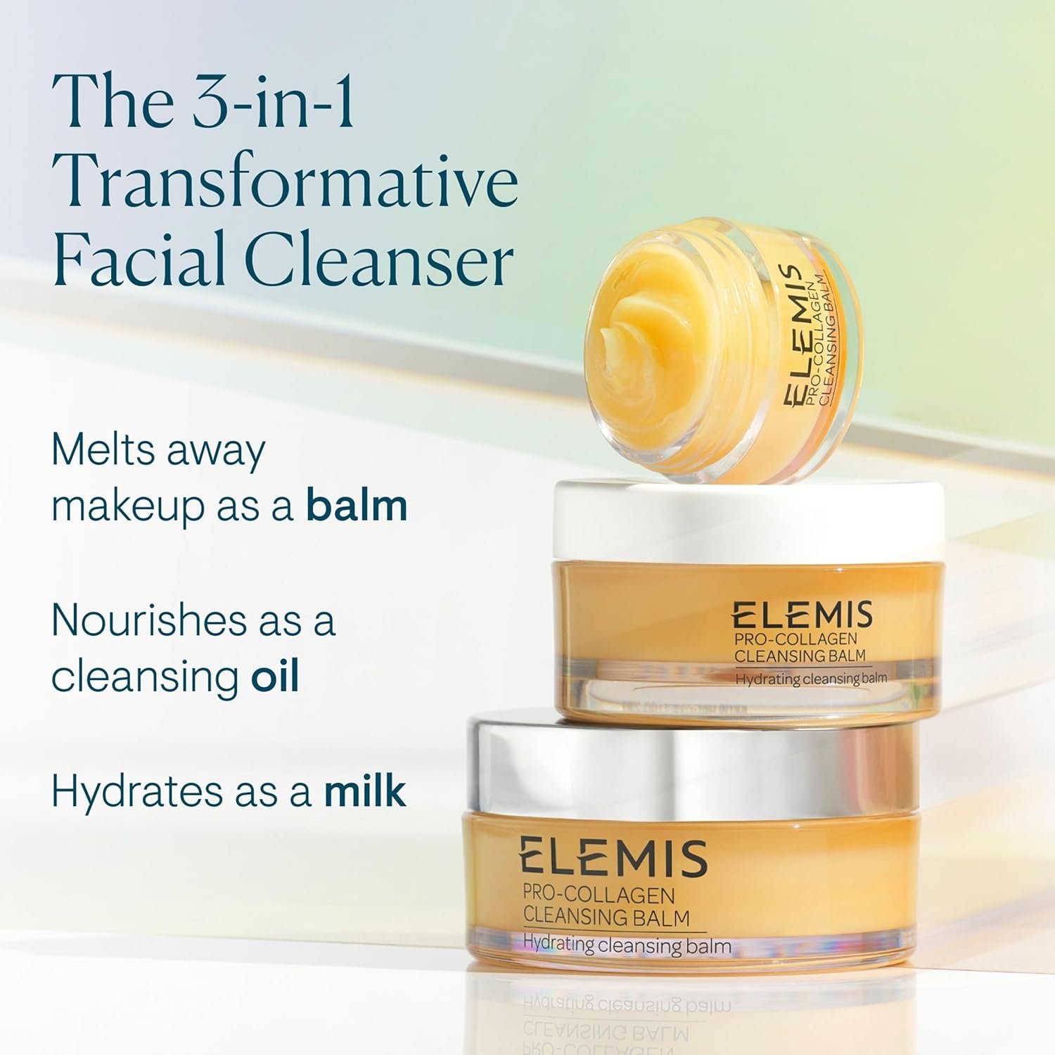 ELEMIS Pro-Collagen Cleansing Balm Makeup Remover, Hydrating Facial Cleanser, Oil Cleanser, Oil Makeup Remover, Deep Cleanse - Image 3