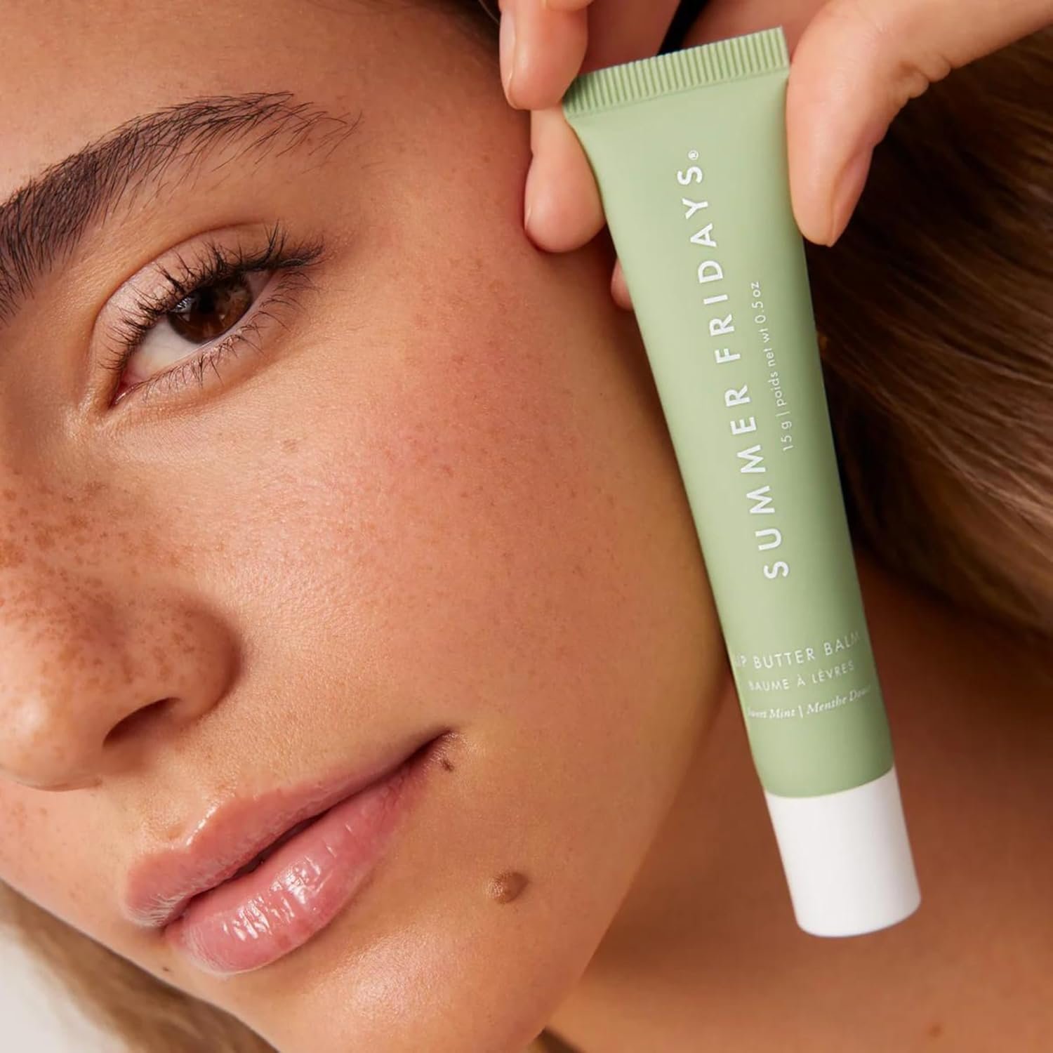 Summer Fridays Tinted Lip Butter Balm - Conditioning Vegan Lip Balm for Instant Moisture, Shine & Hydration - Softening & Soothing Skincare - Sweet Mint (.5 Oz) - Image 4