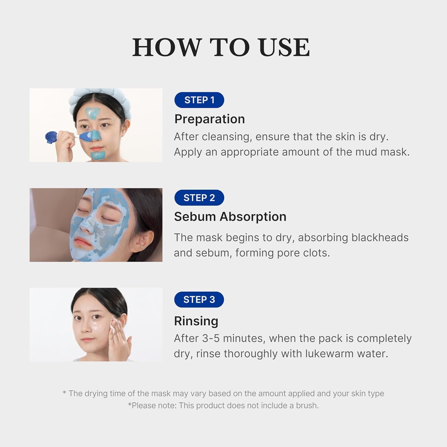 Medicube Zero Pore Blackhead Mud Facial Mask - Skin Cooling & Pore Tightening - 3 Minute Quick Dry Formula with AHA, BHA, PHA, and Pore-Purifying Clay - Korean Mud Mask 3.52 oz - Image 4