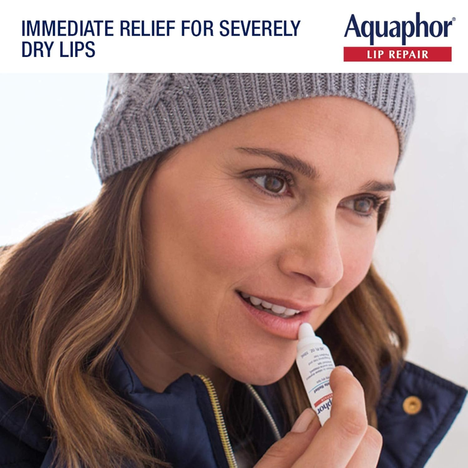 Aquaphor Lip Repair Ointment - Long-lasting Moisture to Soothe Dry Chapped Lips - .35 fl. oz. Tube - Image 2