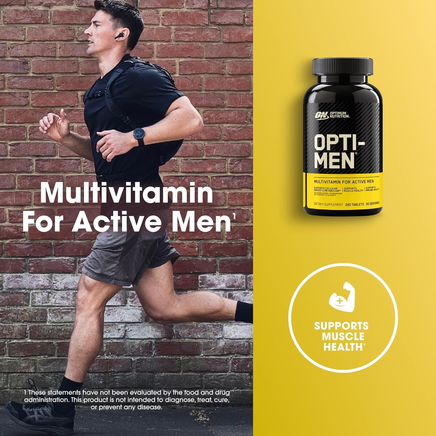 Optimum Nutrition Opti-Men Daily Multivitamin for Men, Immune Support Supplement with Amino Acids, 80 Day Supply, 240 Count, (Packaging May Vary) - Image 2