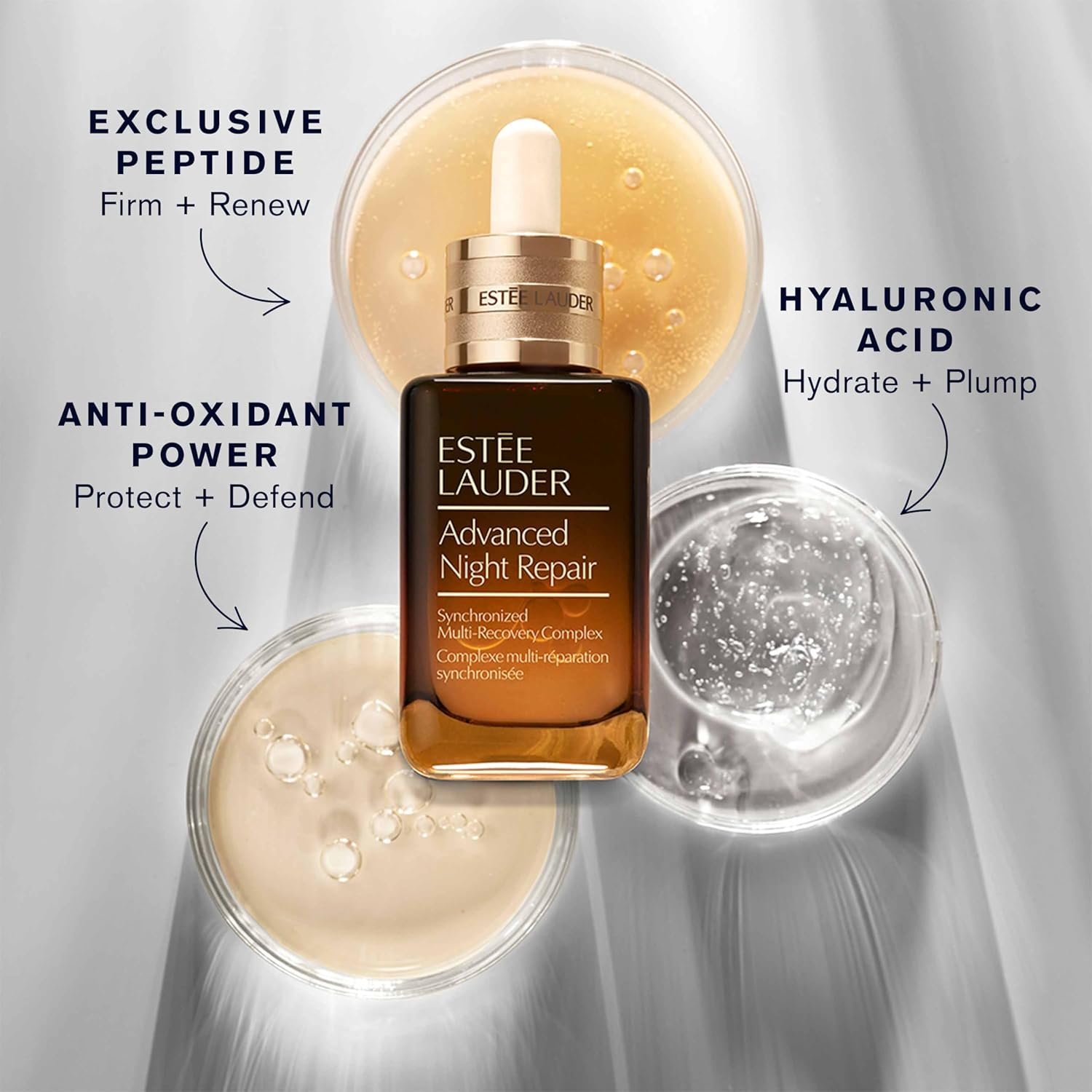 Estée Lauder Advanced Night Repair Face Serum Synchronized Multi-Recovery Complex with Hyaluronic Acid & Peptides | Anti Aging & Hydrating 3.9 Fl Oz - Image 2
