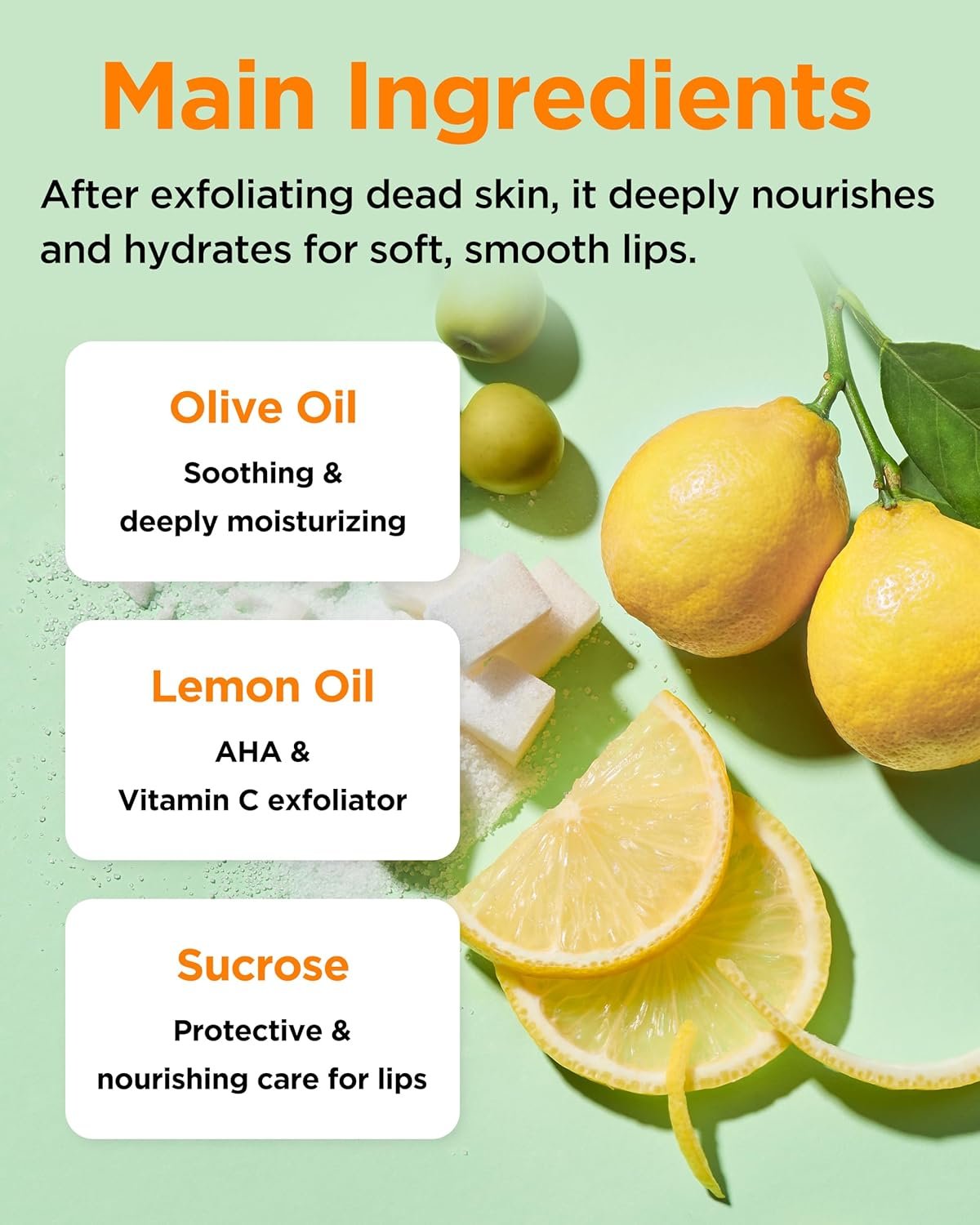 TOCOBO Lemon Sugar Lip Mask – Korean Vegan Lip Scrub & Overnight Exfoliating Treatment for Dry, Chapped Lips – Hydrating, Plumping, Smoothing – Glazed Balm Texture, Non-Sticky, 0.68oz - Image 4