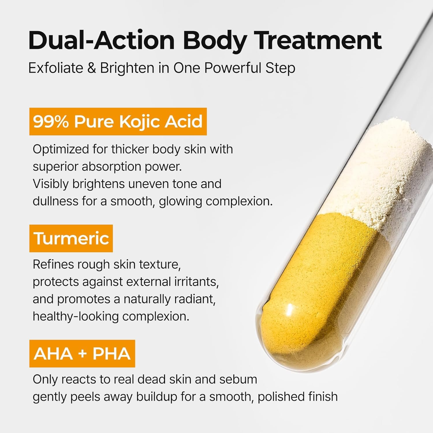 Dr.Melaxin Body Keratin Care Kojic Acid Turmeric Spray Gently Exfoliating Peeling Solution Korean Skincare All Skin Types 200ml - Image 3