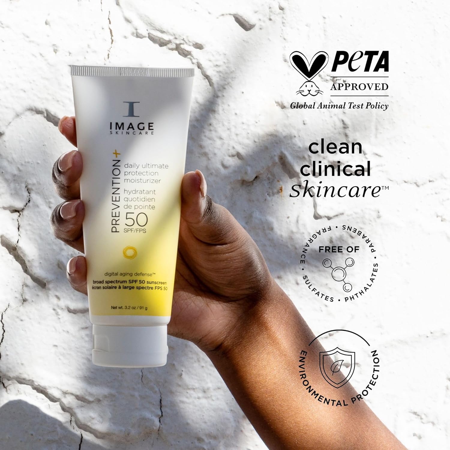 IMAGE Skincare PREVENTION+ Daily Ultimate Protection Moisturizer, SPF 50 Face Sunscreen Lotion, Zinc Oxide, Blendable with No White Cast, 3.2 oz - Image 2