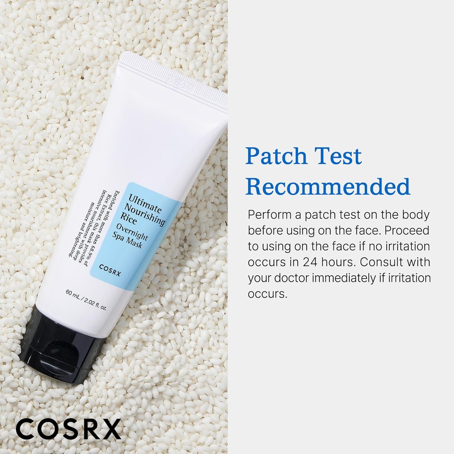 COSRX Ultimate Nourishing Rice Overnight Spa Mask, 60ml / 2.02 fl.oz | Rice Extract 68% and Niacinamide 2%, Korean Skin Care, Stocking Stuffers, Holiday Gifts, Gifts for Women - Image 3