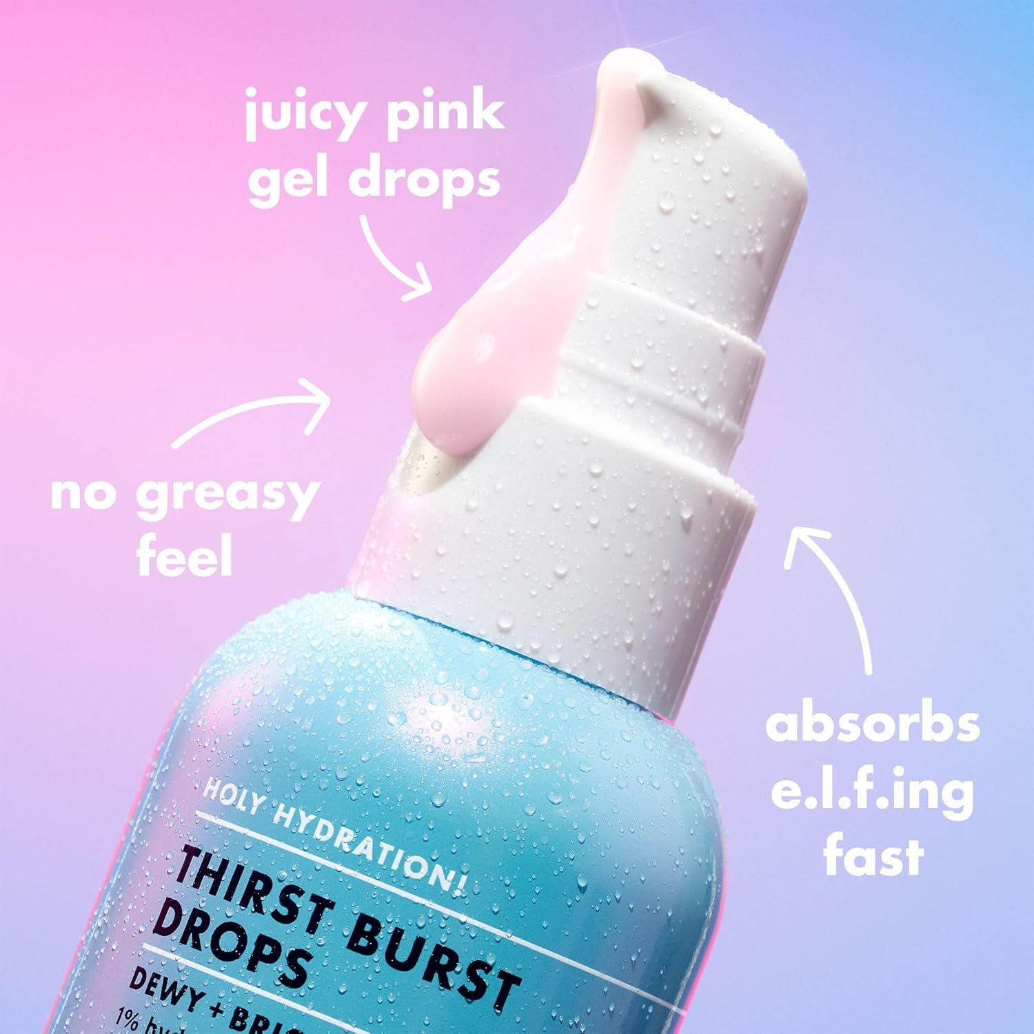 e.l.f. SKIN Holy Hydration! Thirst Burst Drops, Serum For A Radiant Complexion Instantly & Over Time, Made With Hyaluronic Acid, Vegan & Cruelty-Free - Image 2