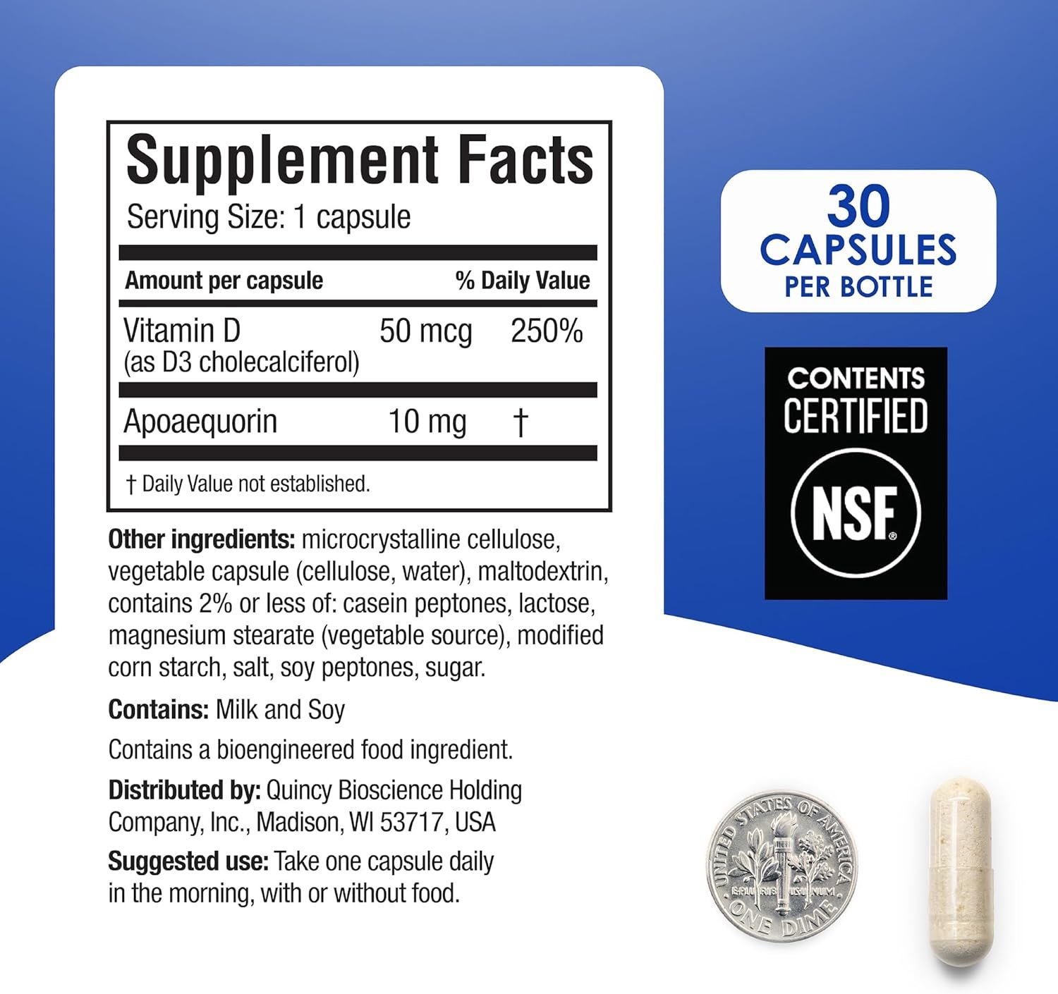 Prevagen Regular Strength - 30 Capsules (1 Month Supply) | Formulated for Your Brain | 10mg of Apoaequorin Plus Vitamin D3 - Image 5
