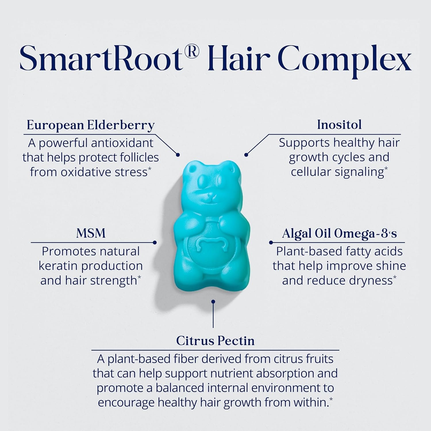 SugarBearPro Hair Vitamin Gummy 35 Day Supply, Extra Strength Biotin 6000mcg for Hair Growth, Vegan Vitamin B12, MSM, Inositol, Omega 3, Elderberry, Certified Kosher, Halal, Cruelty-Free - Image 2