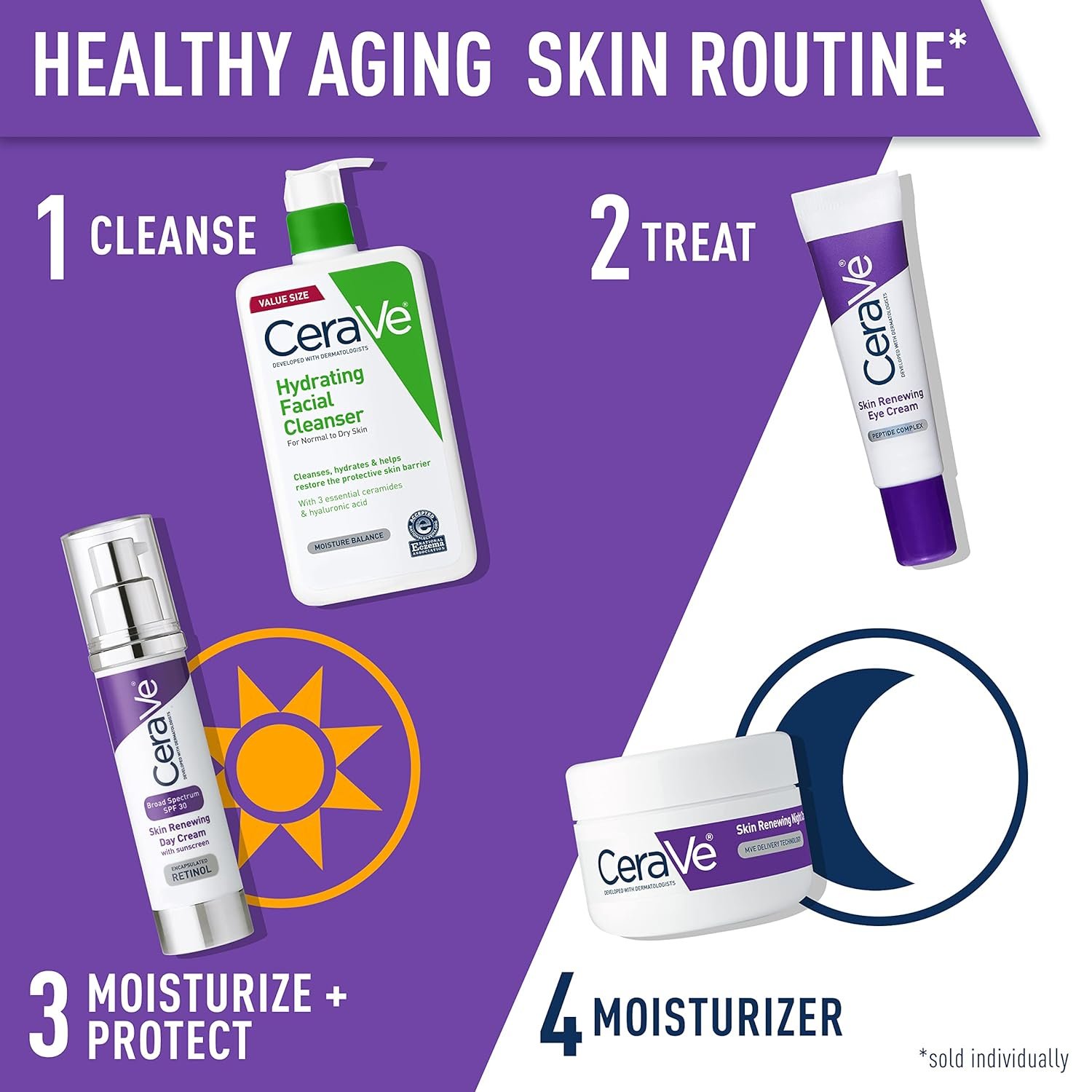 CeraVe Skin Renewing Eye Cream For Wrinkles, Under Eye Cream With Peptides + Caffeine + Niacinamide, For Wrinkles & Crows Feet, Paraben Free & Opthalmologist Tested - Image 5