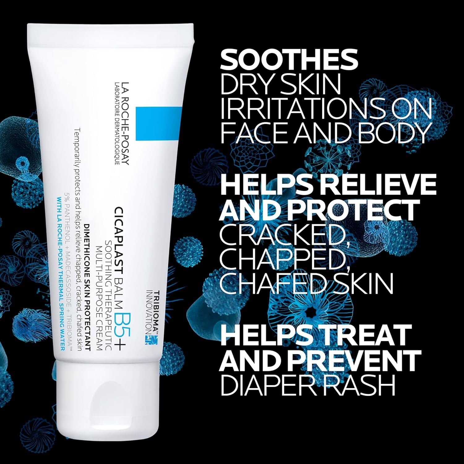 La Roche-Posay Cicaplast Balm B5, Healing Ointment and Soothing Therapeutic Multi Purpose Cream for Dry & Irritated Skin, Body and Hand Balm, Baby Safe, Fragrance Free - Image 3
