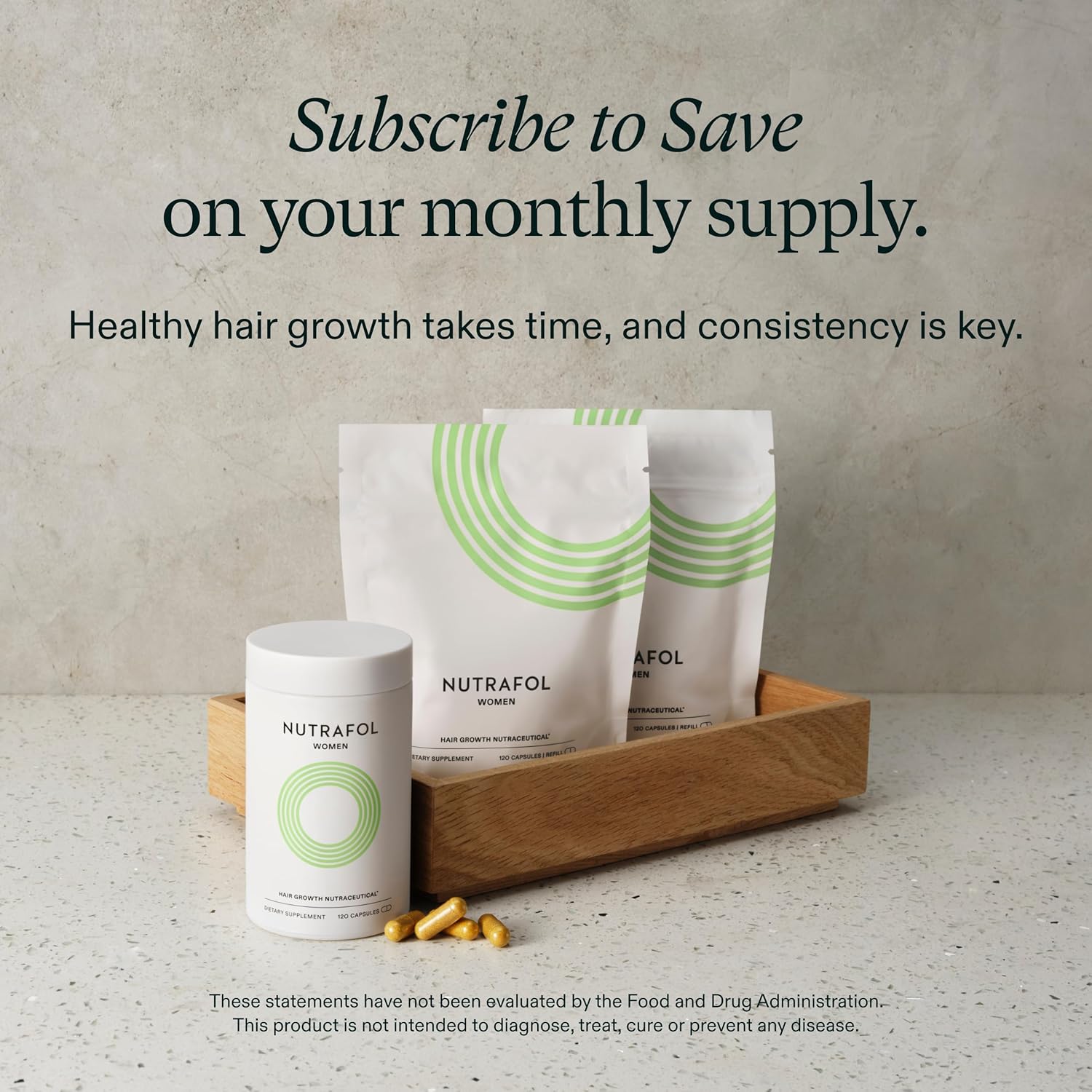 Nutrafol Women's Hair Growth Supplements, for Women Ages 18-44, Clinically Proven Hair Supplement for Visibly Thicker and Stronger Hair, Dermatologist Recommended - 1 Month Supply, 1 Refill Pouch - Image 5