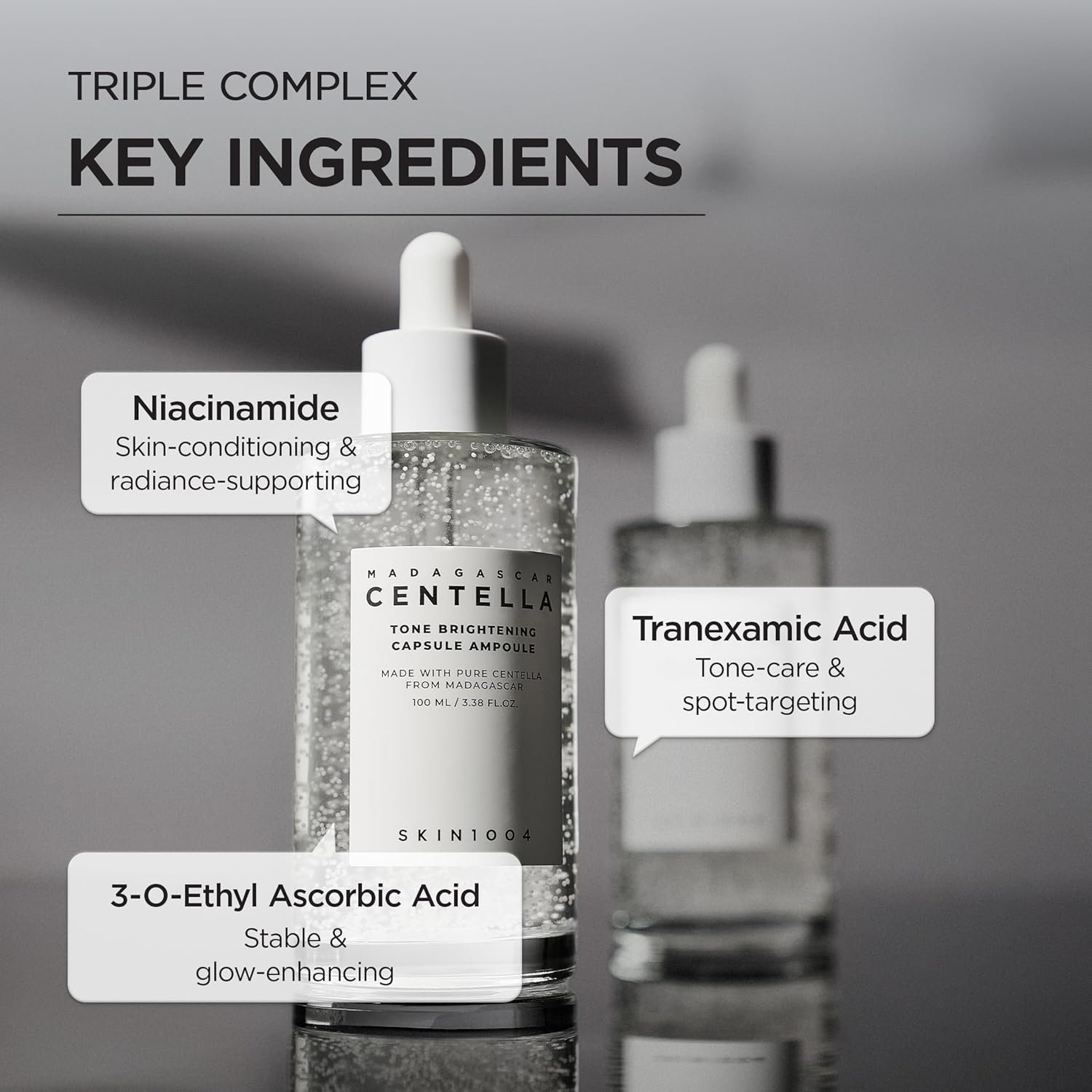 SKIN1004 Tone Glowing Capsule Ampoule 3.38fl.oz,100ml, Niacinamide & Tranexamic Acid Serum, Korean Face Ampoule with Madagascar Centella, Radiant and Healthy Looking Skin Tone, Korean Skin Care - Image 5