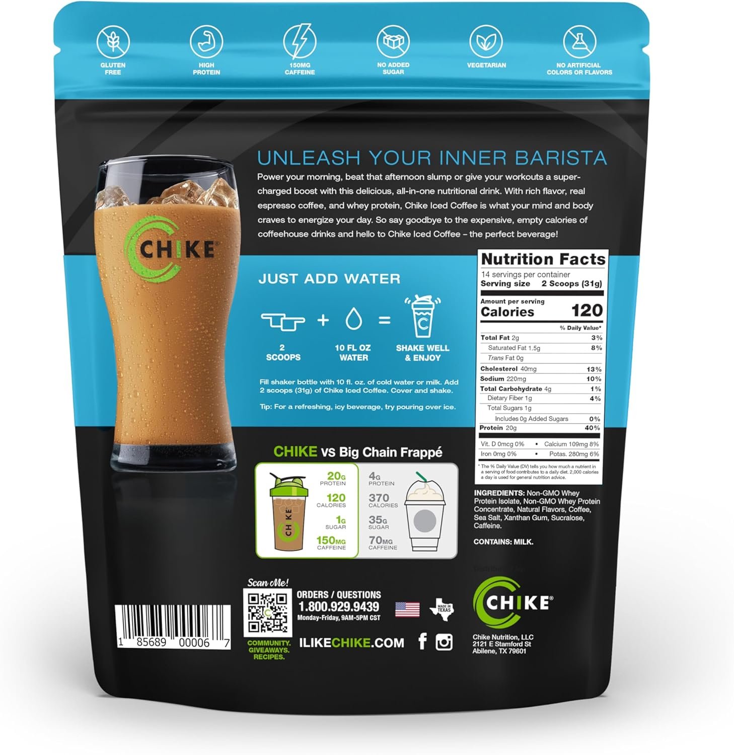 Chike High Protein Iced Coffee, Original, 14 Servings (15.1 Ounce) - Image 2