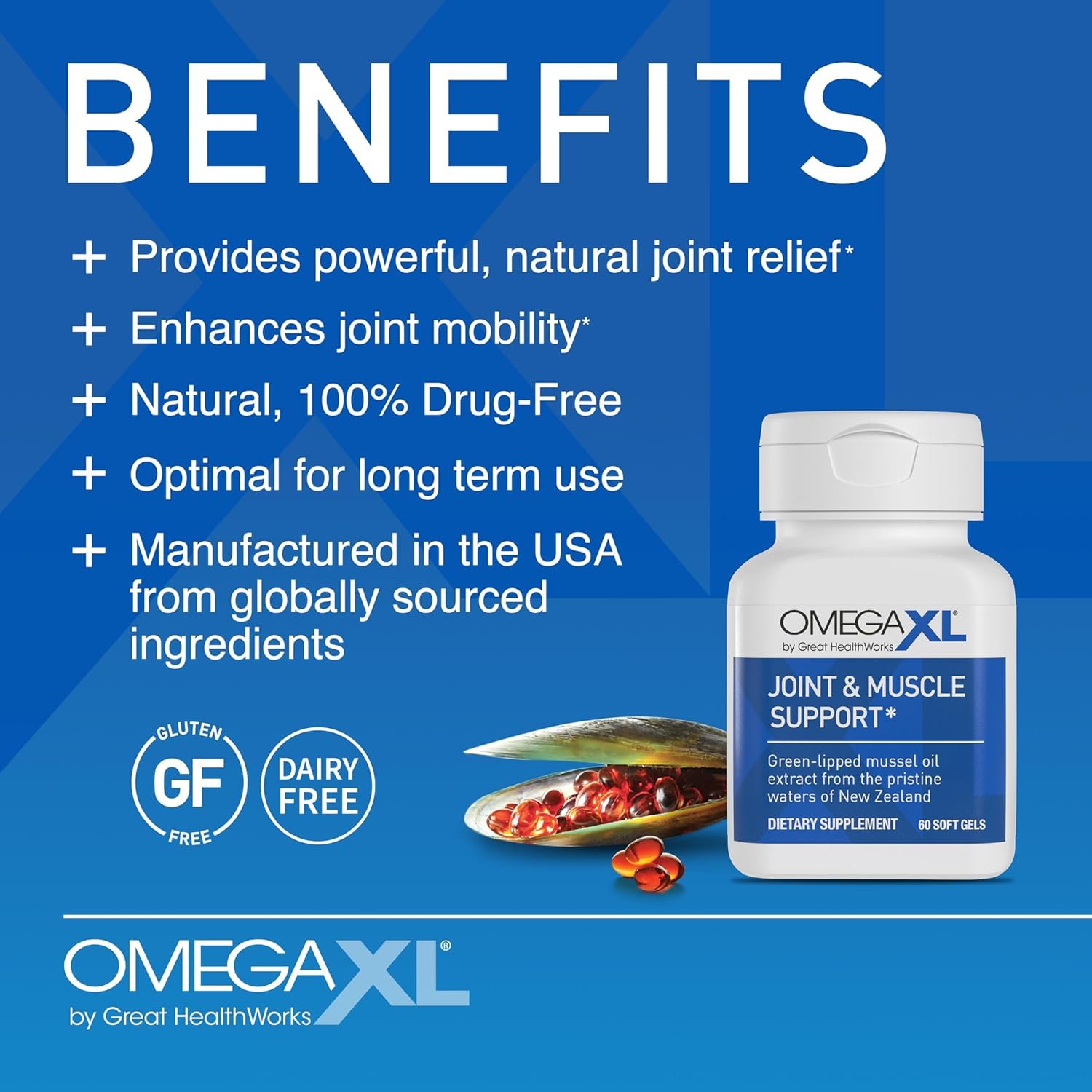 OmegaXL Joint Support Supplement - Natural Muscle Support, Green Lipped Mussel Oil, Soft Gel Pills, Drug-Free, 300 Count - Image 5