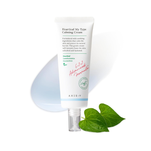 AXIS-Y Heartleaf My Type Calming Cream - Soothing, Redness Relief & Long Lasting Moisture Dewy Skin Daily Face Lotion - Vegan Korean Skin Care Moisturizer Face Cream - 2.02 fl. oz.