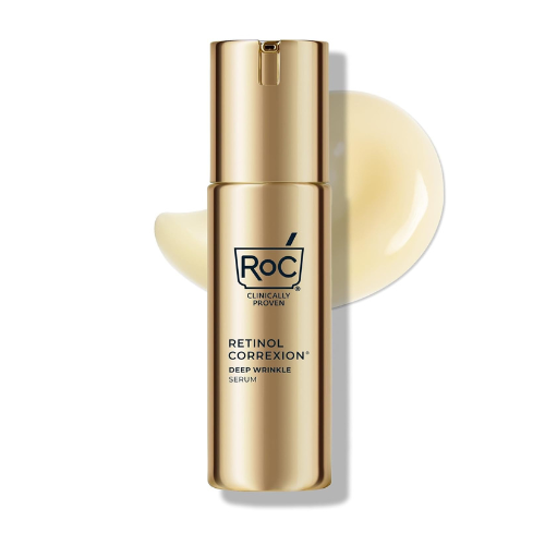 RoC Retinol Correxion Deep Wrinkle Retinol Face Serum with Ascorbic Acid, Anti-Aging Treatment for Fine Lines, Dark Spots, Post Acne Scars, 1 Oz (Packaging May Vary)