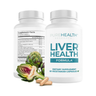 PUREHEALTH RESEARCH Liver Health – Liver Cleanse Detox & Repair with Artichoke Extract, Milk Thistle, Dandelion Root, Turmeric, Beet Root to Healthy Liver Renew with 11 Natural Nutrients, 60 Capsules