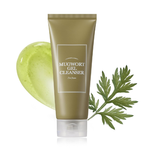 I'm from Mugwort Gel Cleanser 150ml, Mugwort 60%, Calming, Soothing, Mild low pH Korean Face Wash for Sensitive Skin, Irritated Skin, Herbal, Hypoallergenic, Vegan